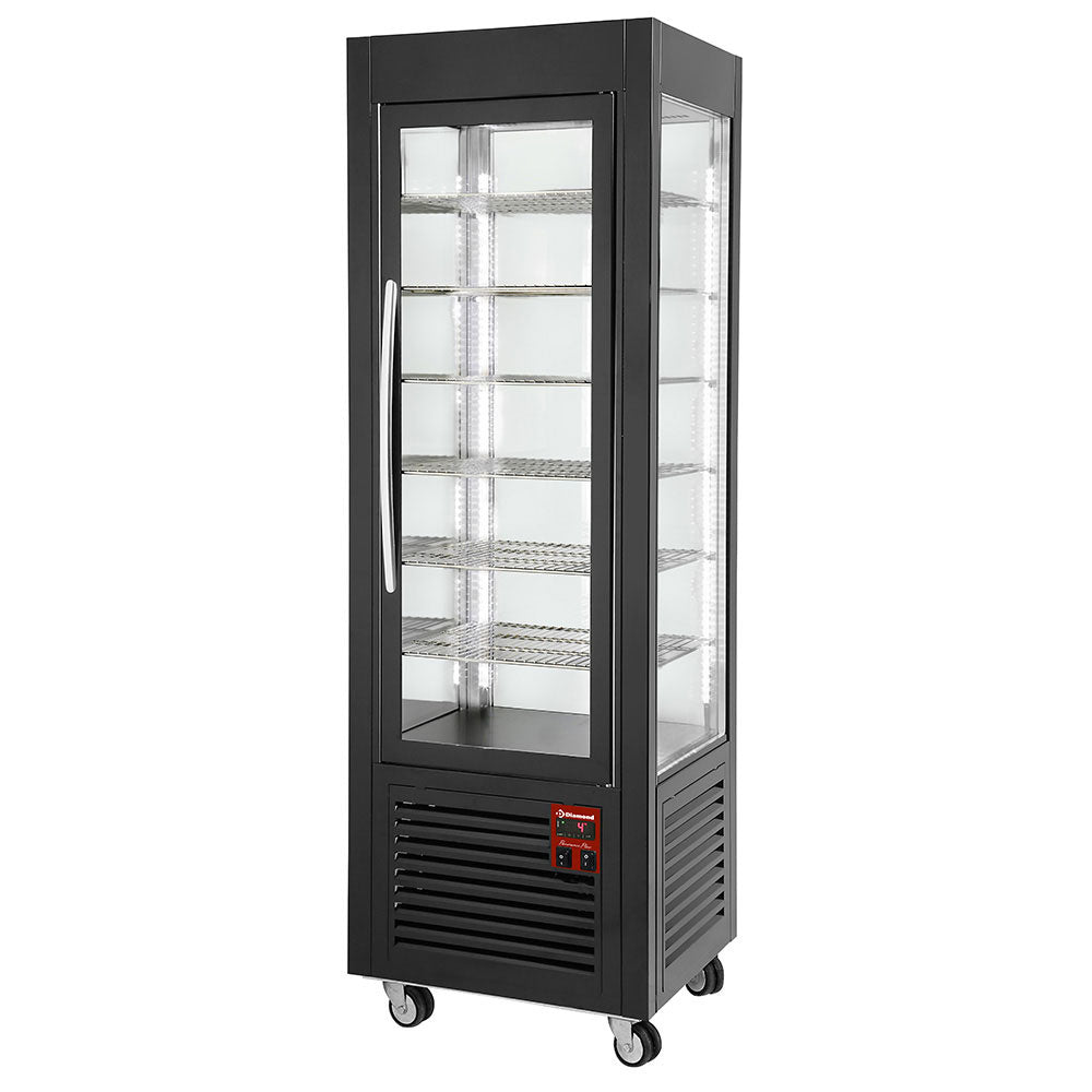 Kageregal, 5 hyllor, ventilerad, 360 liter, svart
