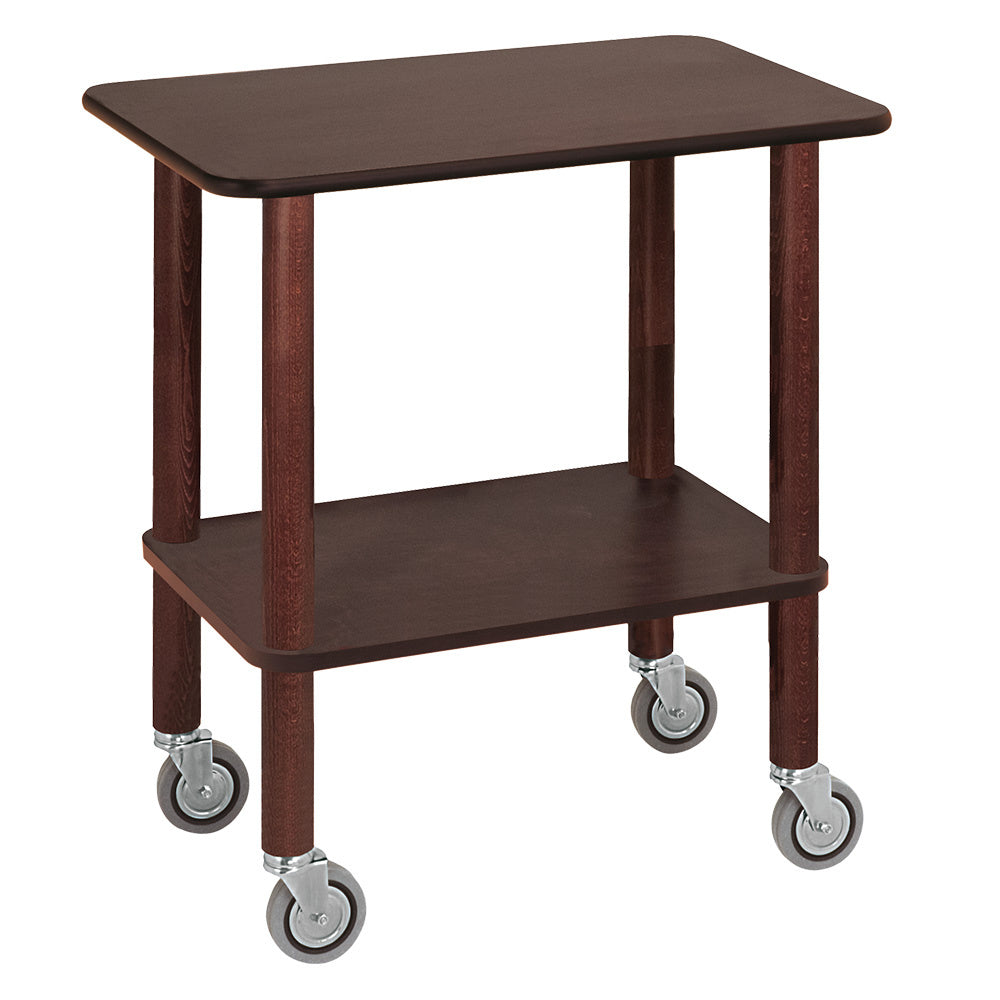 Trolleybord, träben, 2 plan, "wengé"