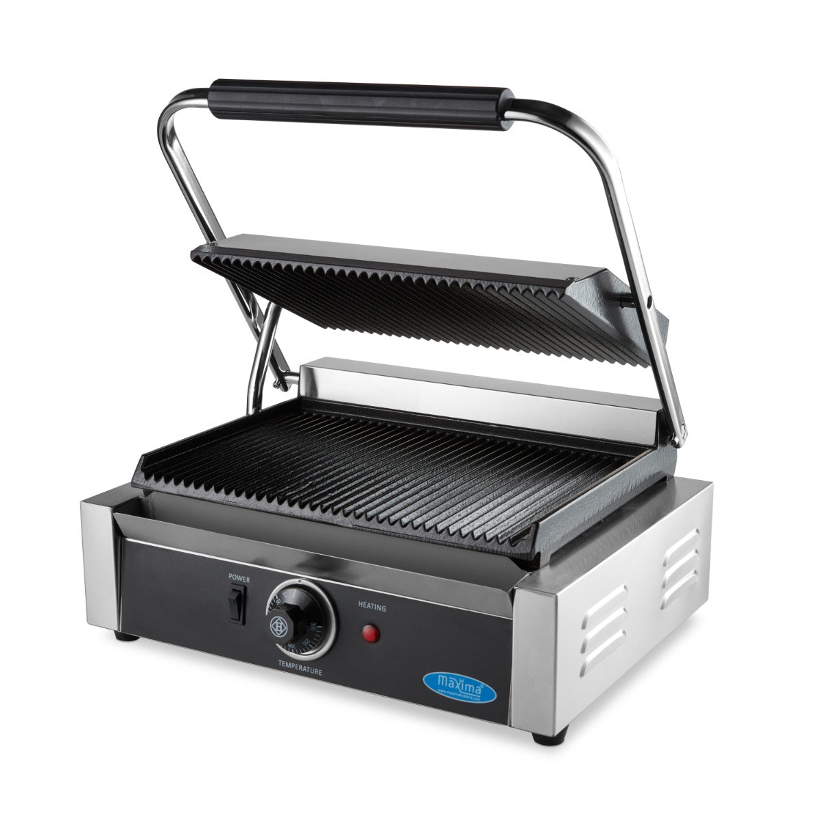 Kontaktgrill - Spårad - Enkel Grillplatta - 33,5cm