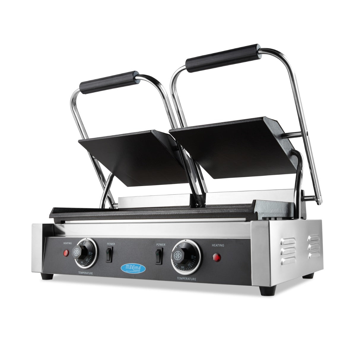 Kontaktgrill - Slät - Dubbel grillplatta - 2 x 22cm (Åter i lager i mitten av september, kan förbeställas)
