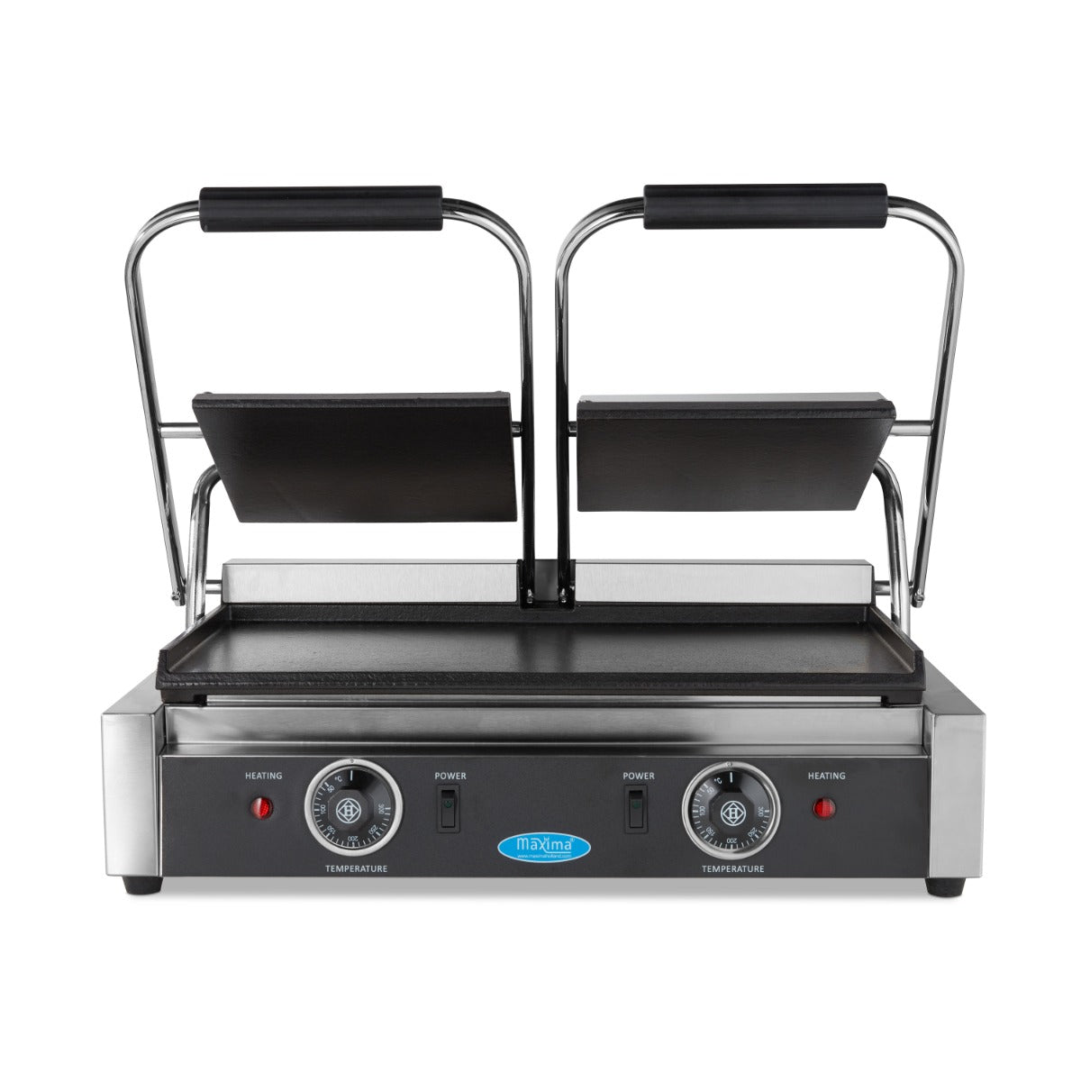 Kontaktgrill - Slät - Dubbel grillplatta - 2 x 22cm (Åter i lager i mitten av september, kan förbeställas)