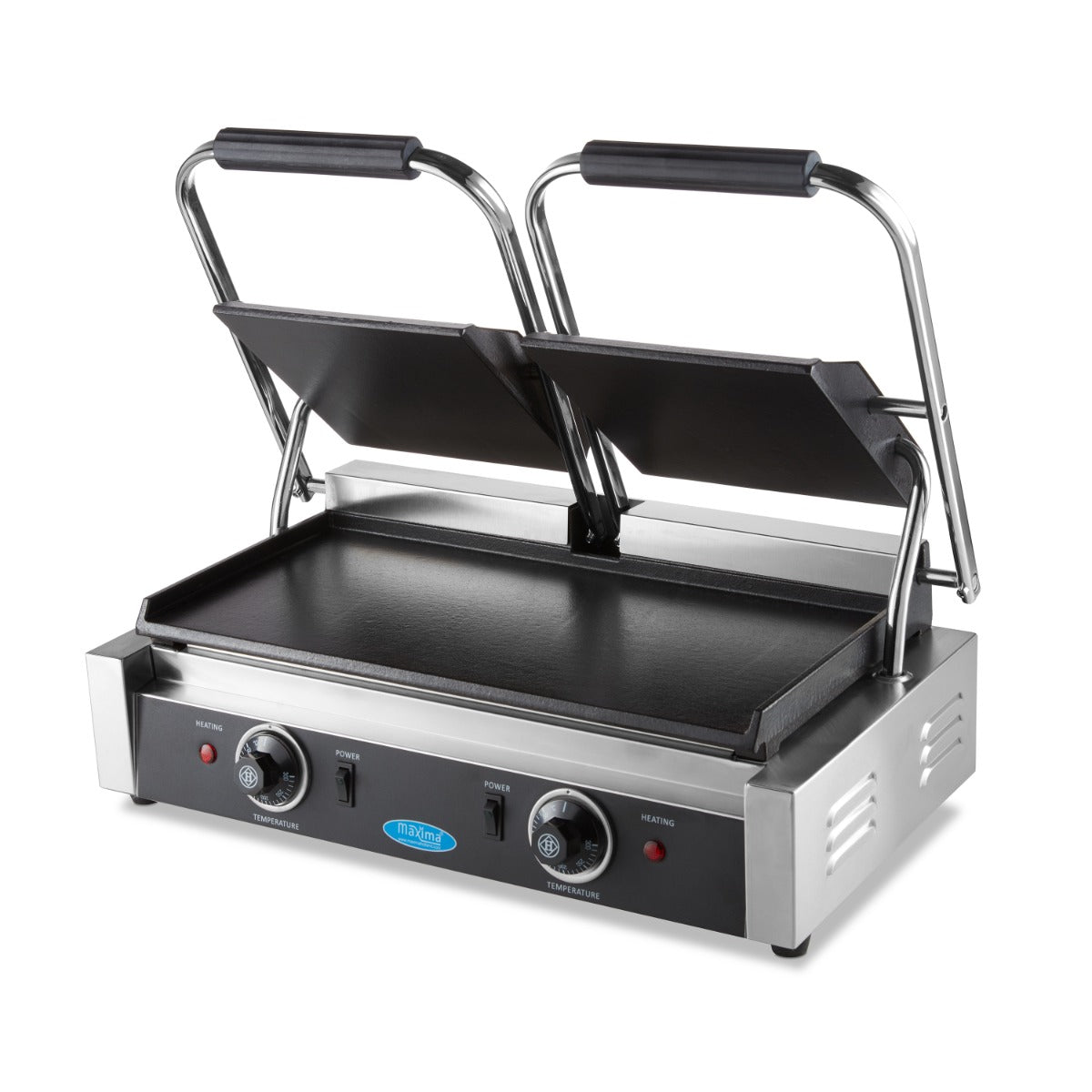 Kontaktgrill - Slät - Dubbel grillplatta - 2 x 22cm (Åter i lager i mitten av september, kan förbeställas)
