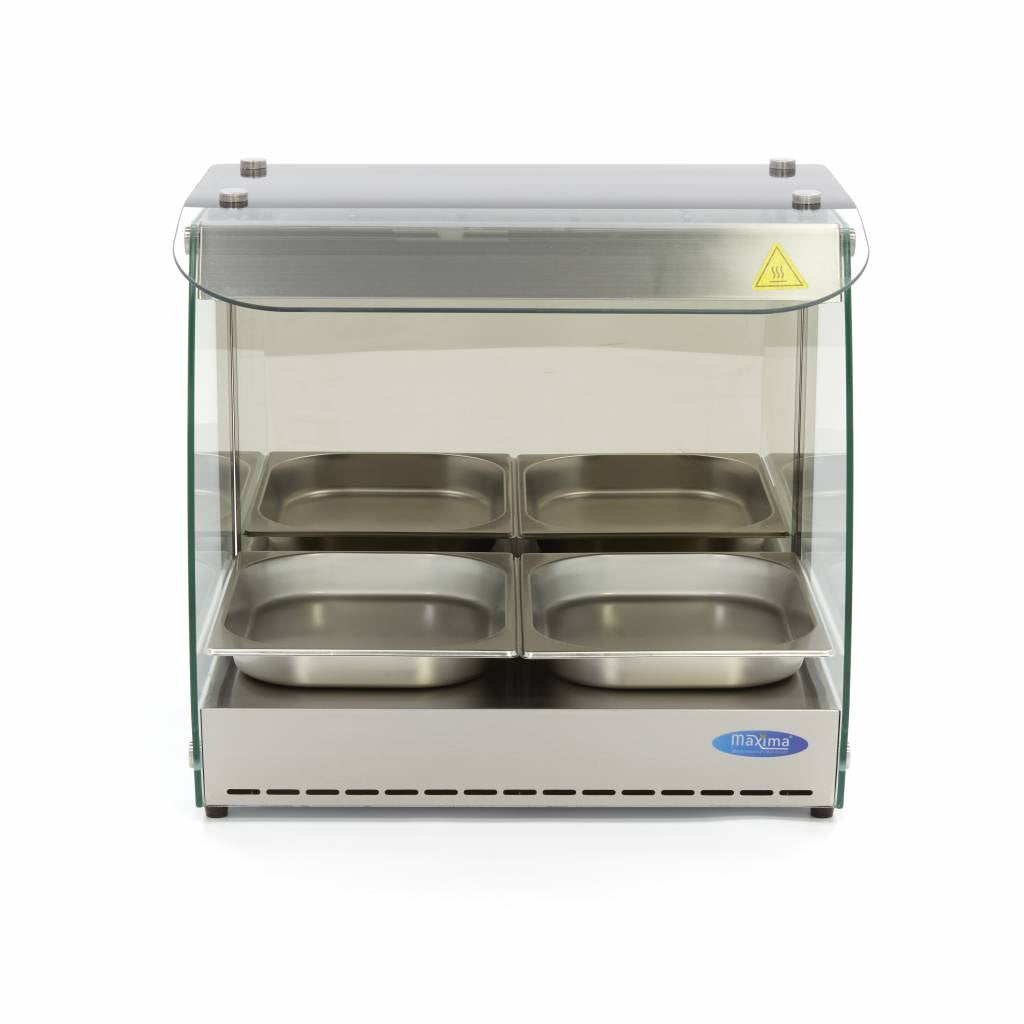 Värmeskåp - Värmedisplay - 56 cm - 1 hylla - öppen - Passar 2 x 1/2 GN