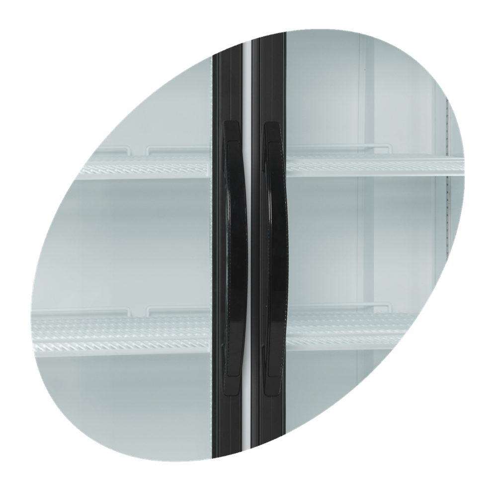 Displaykyl - 2-dörrars med ljus topp - 875 liter - FSC1950H