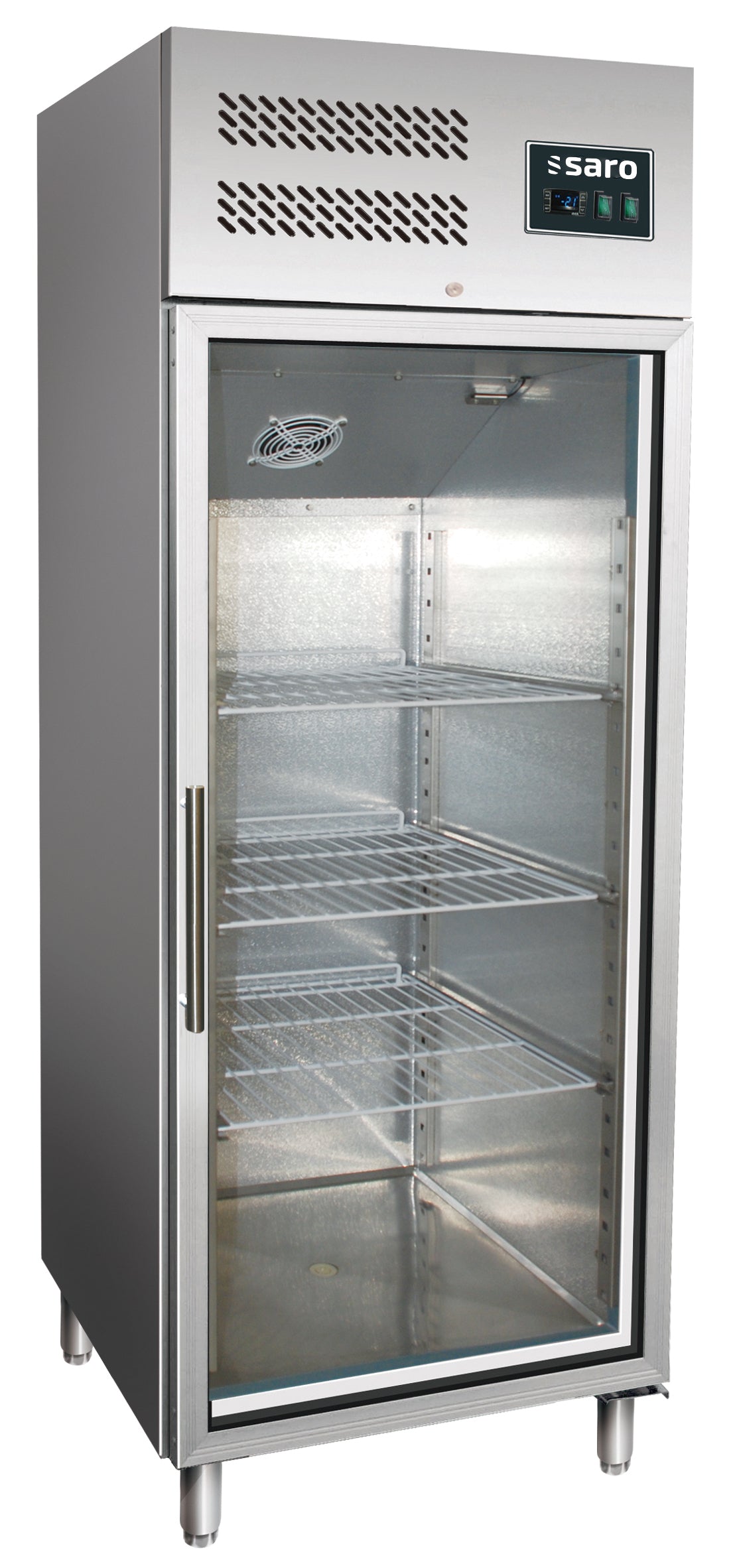 SARO Professionellt kylskåp med glasdörr - 2/1 GN modell GN 600 TNG - 537 liter