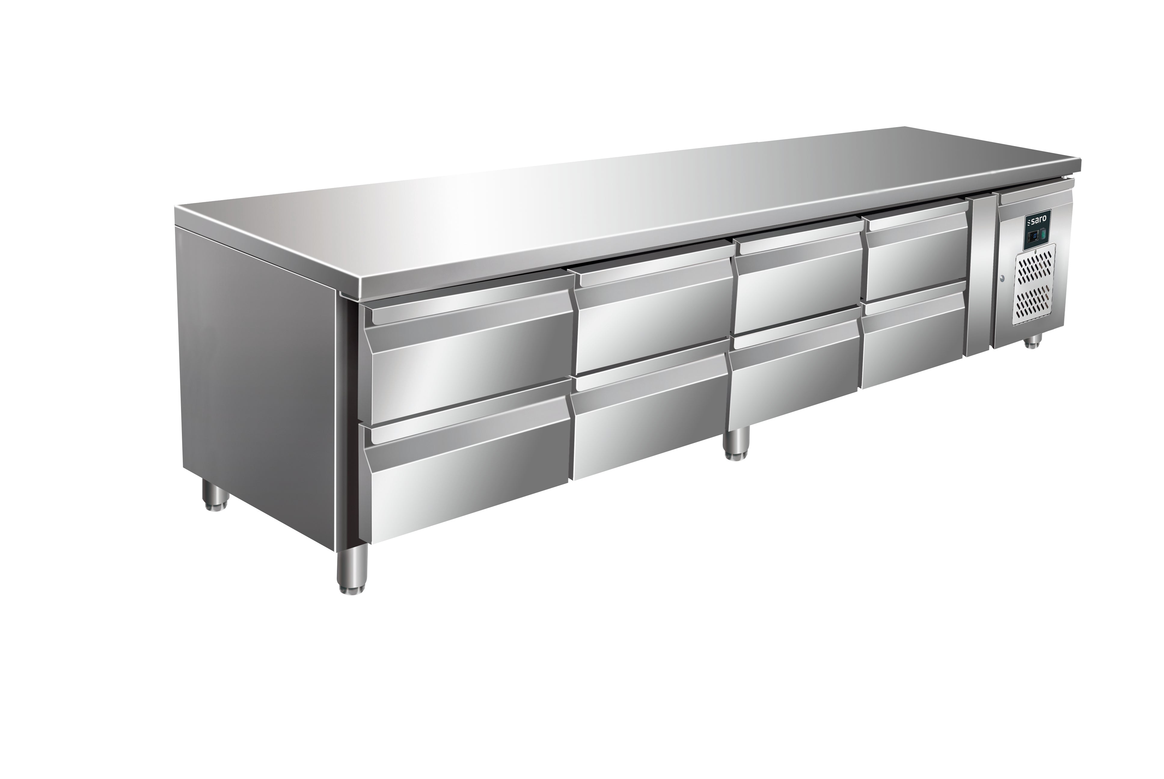 SARO-kylskåp under bord, 4x2 lådor UGN 4180 TN