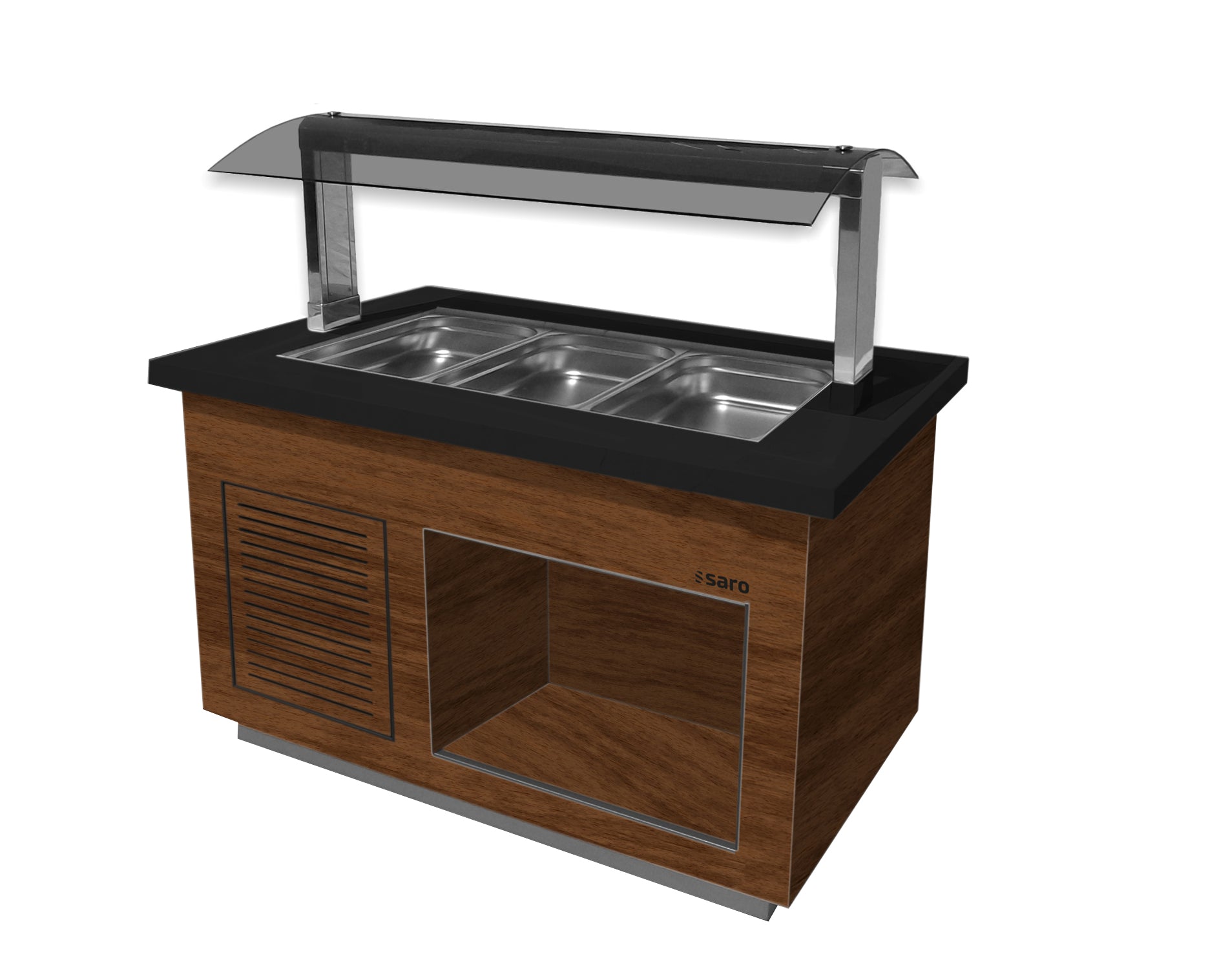 SARO Varmbuffé modell PREMIUM LINE SB-H 130 valnöt