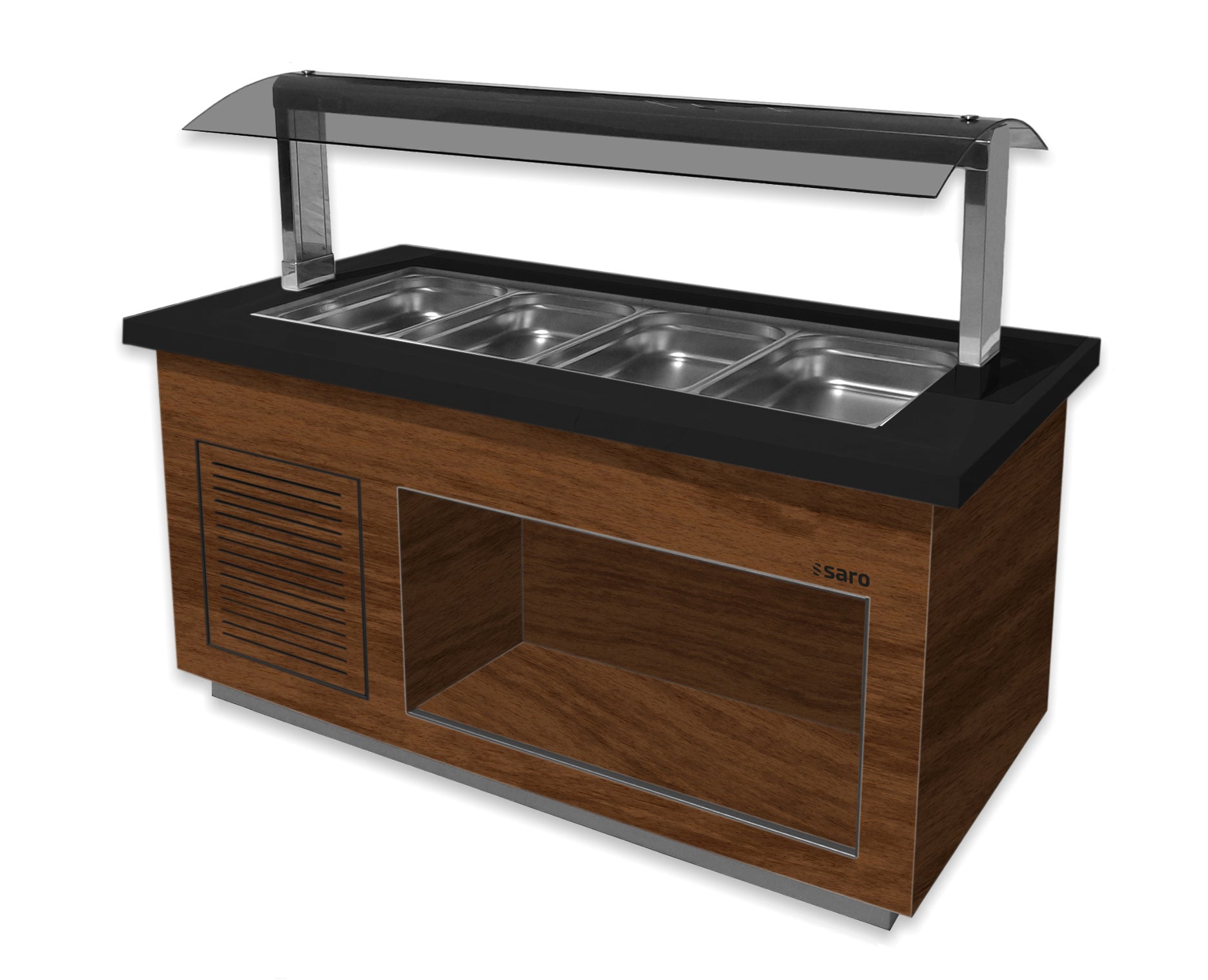 SARO Varmbuffé modell PREMIUM LINE SB-H 170 valnöt
