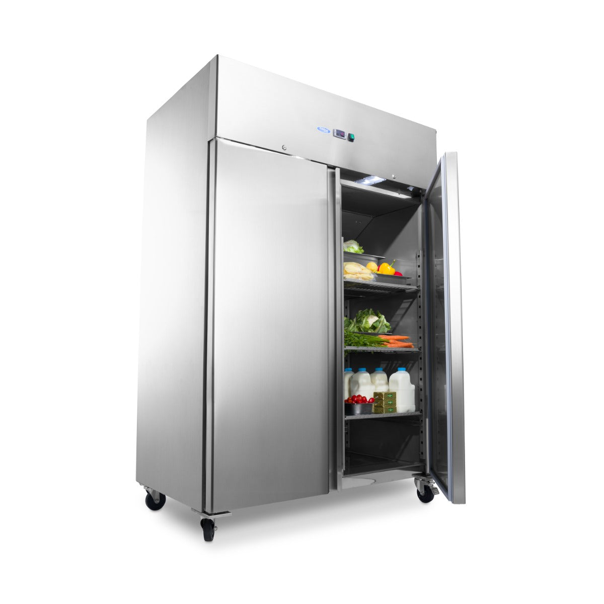 Frys - 1200L - 6 justerbara hyllor (2/1 GN) - på hjul - inklusive hyllor