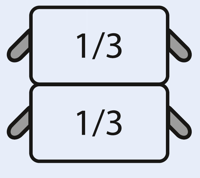 SARO E7/CPCEXE Pasta korgsats: 2 x 1/3 GN