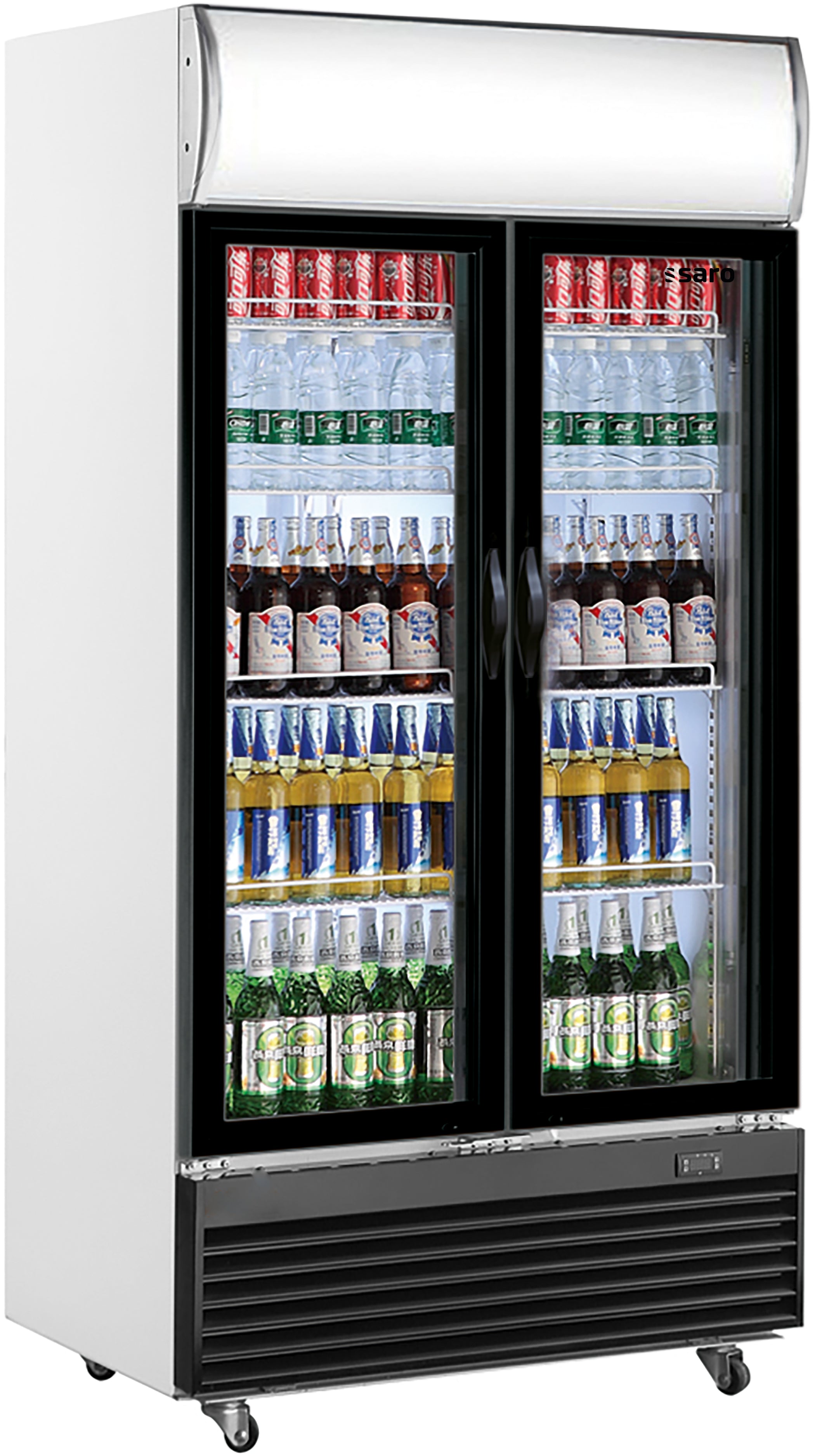 SARO Displaykyl med kapell - 2 dörrar modell GTK 800 - 800 liter