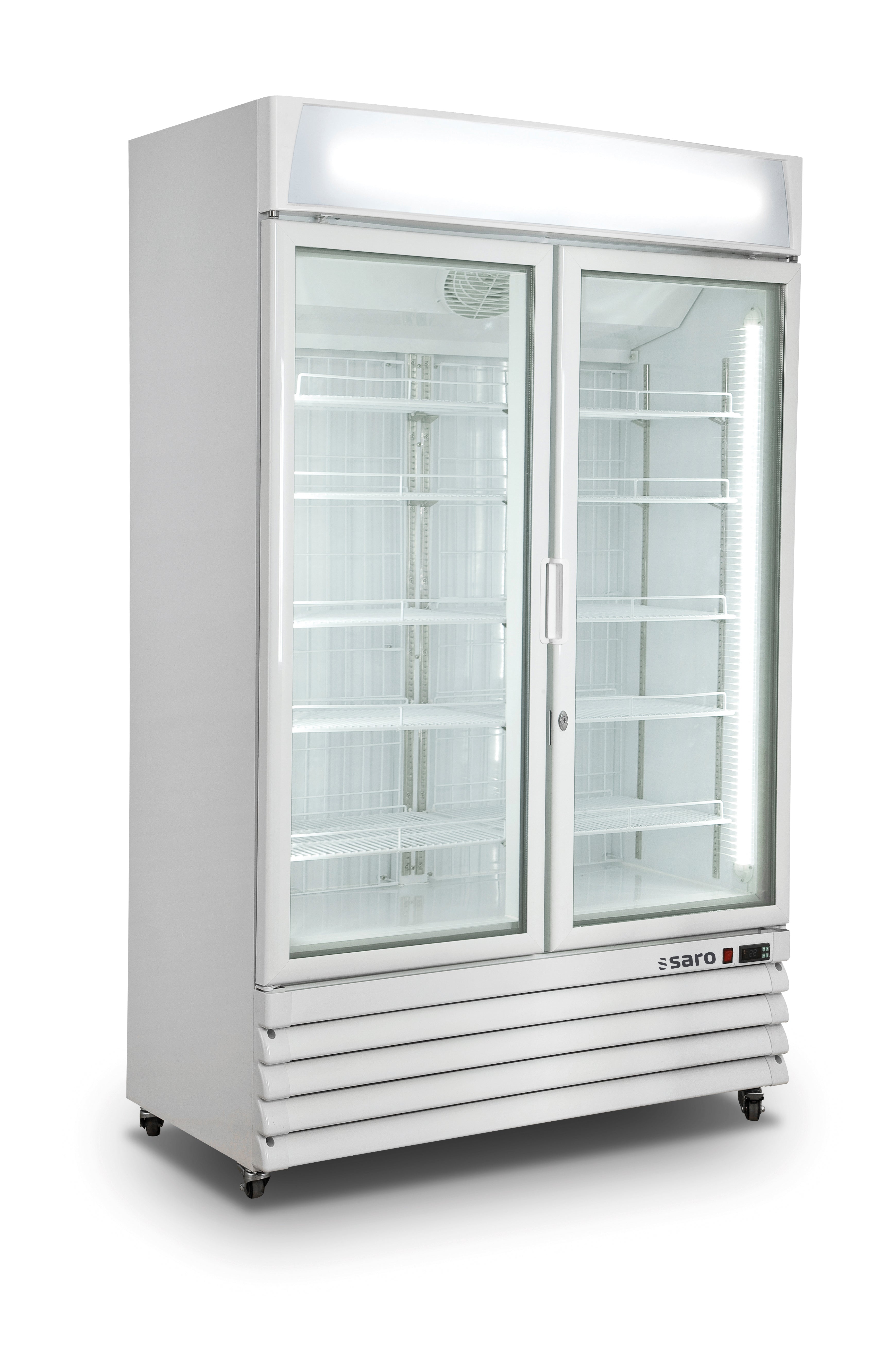 SARO displayfrysskåp / fläktkylskåp med 2 glasdörrar, modell D 800 - 800 liter