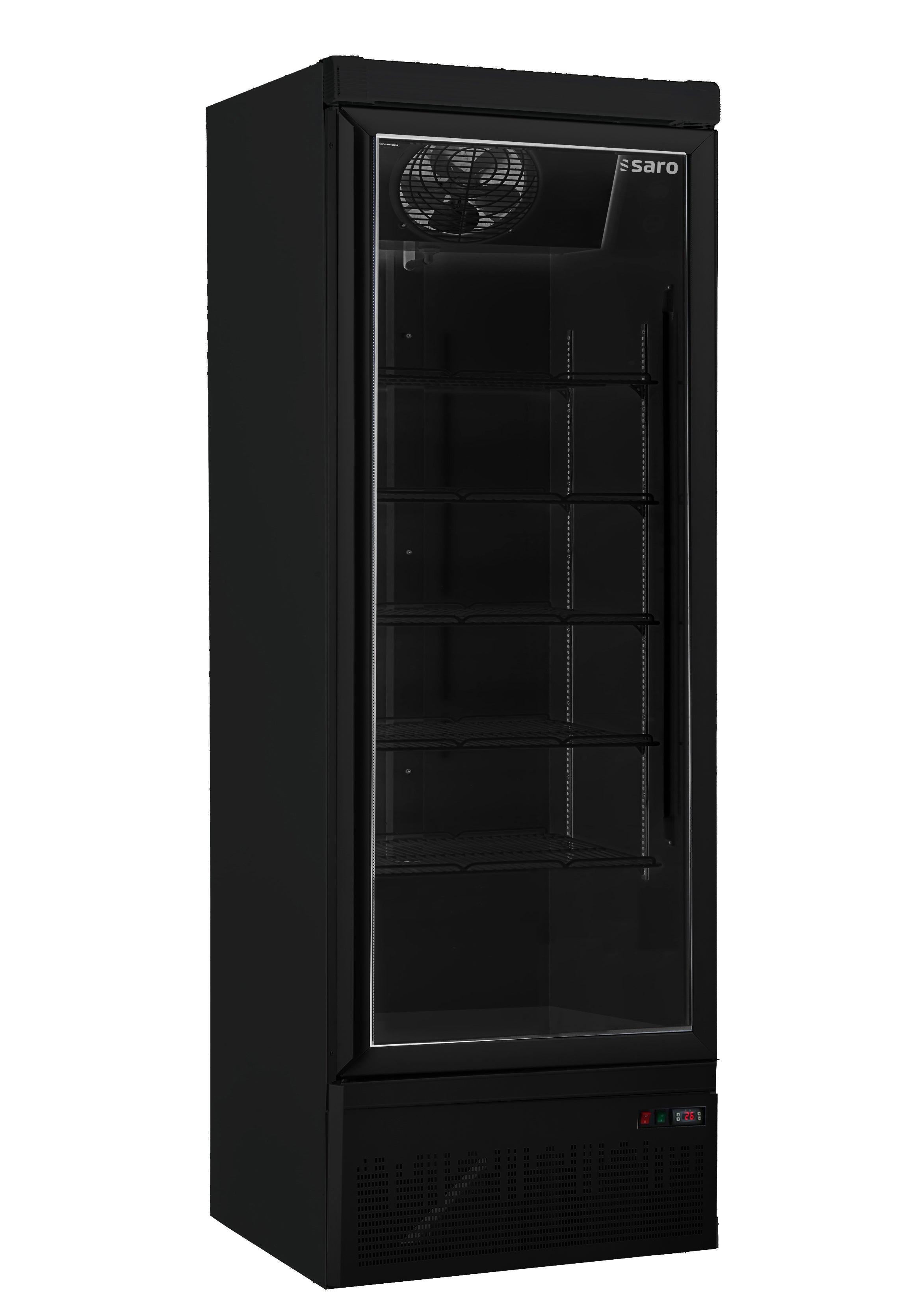 SARO Frys med glasdörr - svart modell GTK 560 - 560 liter