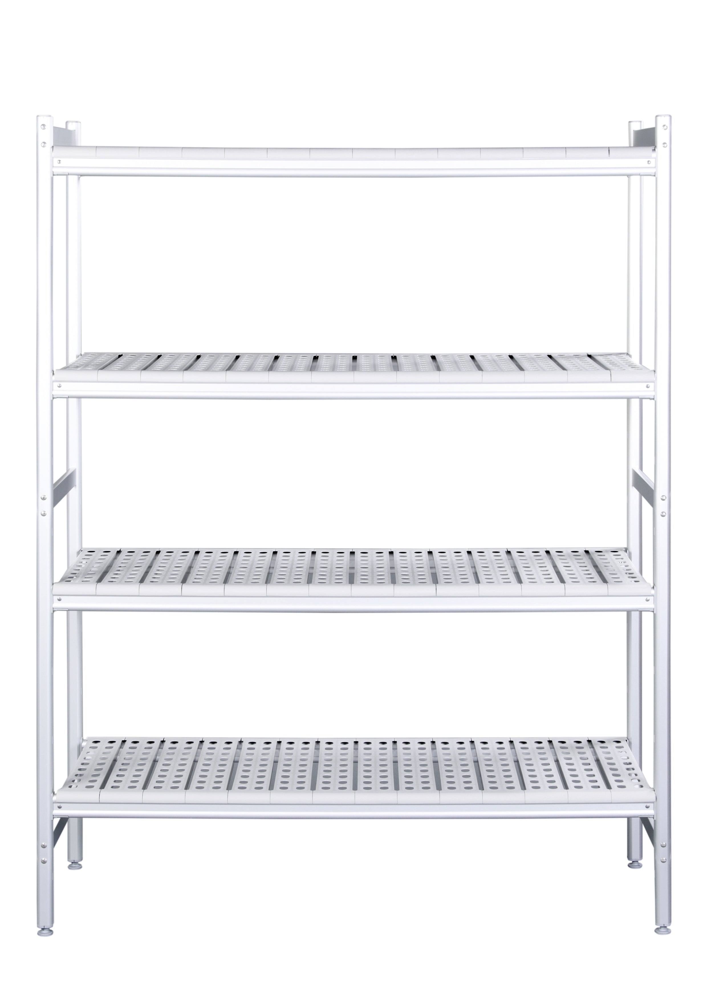 SARO Aluminiumhylla med plastgaller 373x886mm - endast hylla