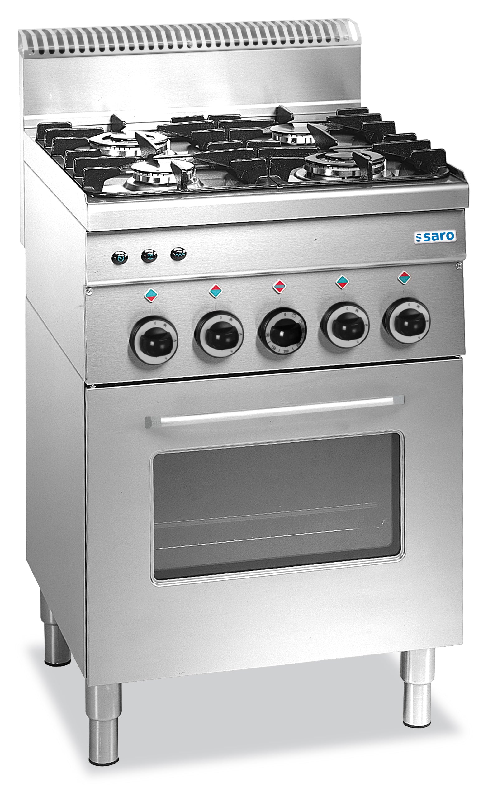 SARO Gasspis + Elugn + Konvektion 4 Brännare 600 Line Modell G4SF