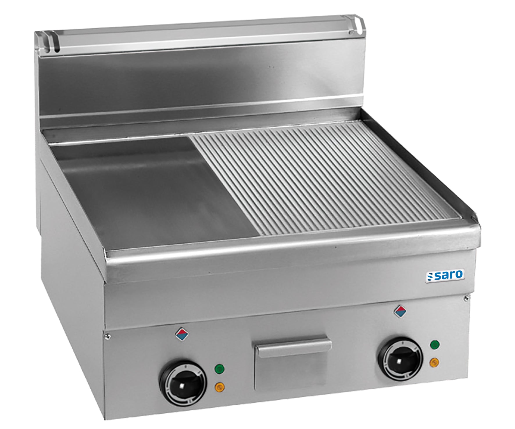 SARO elektrisk stekpanna - 1/2 slät 1/2 räfflad 600x600 modell EFT66LR