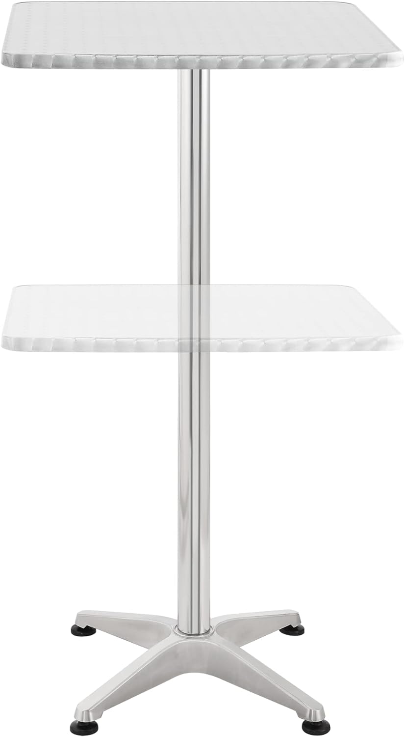 Soffbord - 60x60 cm - stål - hopfällbart - 2 st.