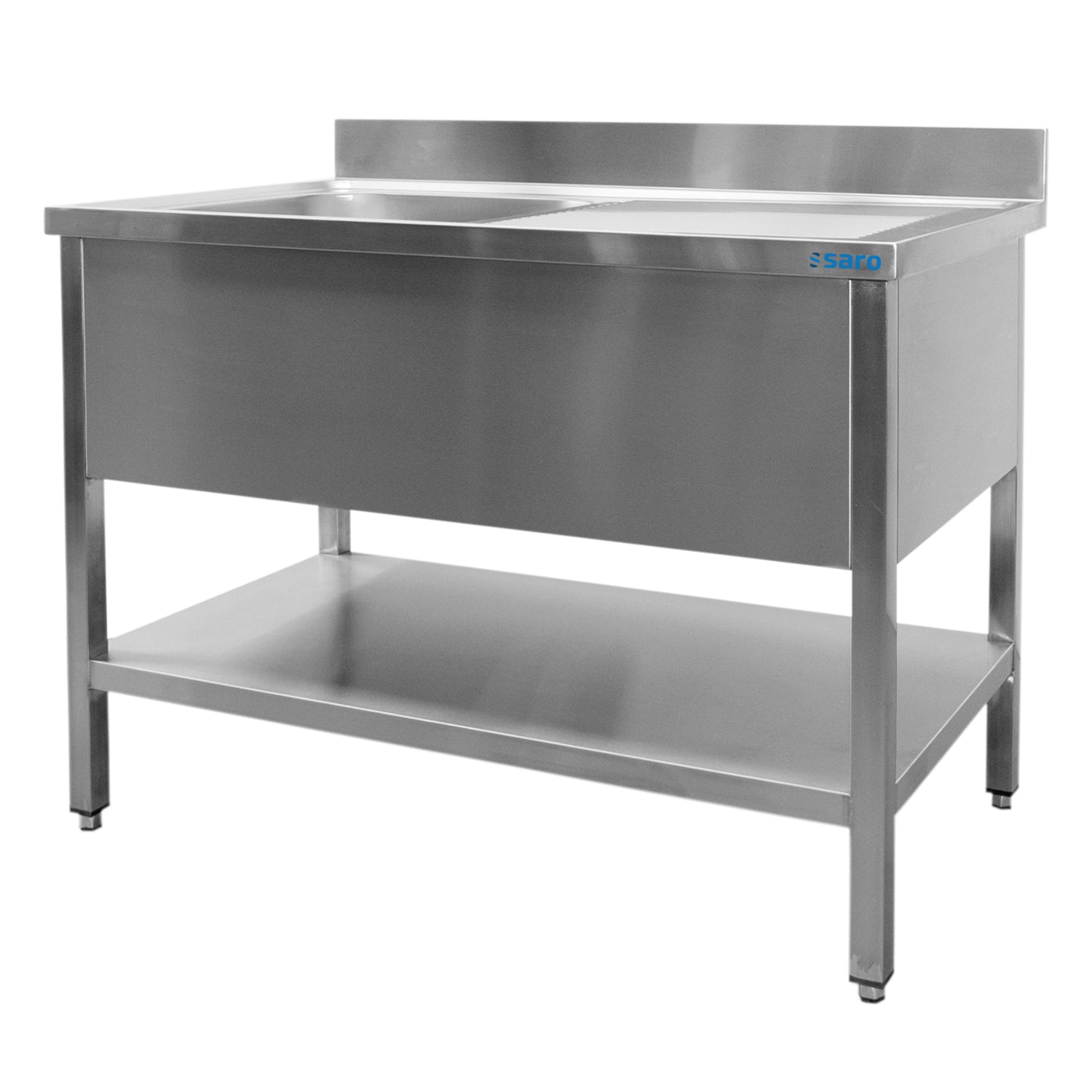 SARO Ståbord med 1 handfat, vänster - 600 mm djup, 1600 mm