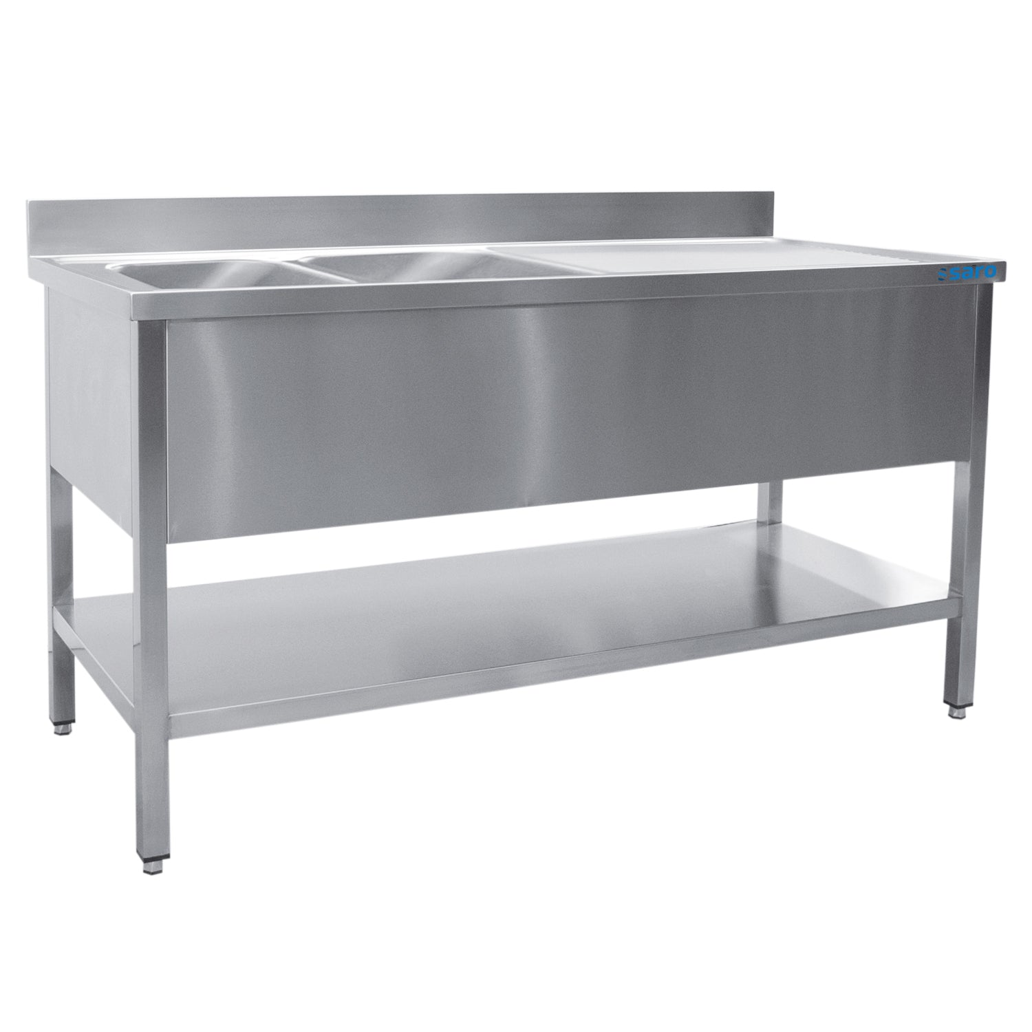 SARO Ståbord med 2 handfat, vänster - 600 mm djup, 1800 mm