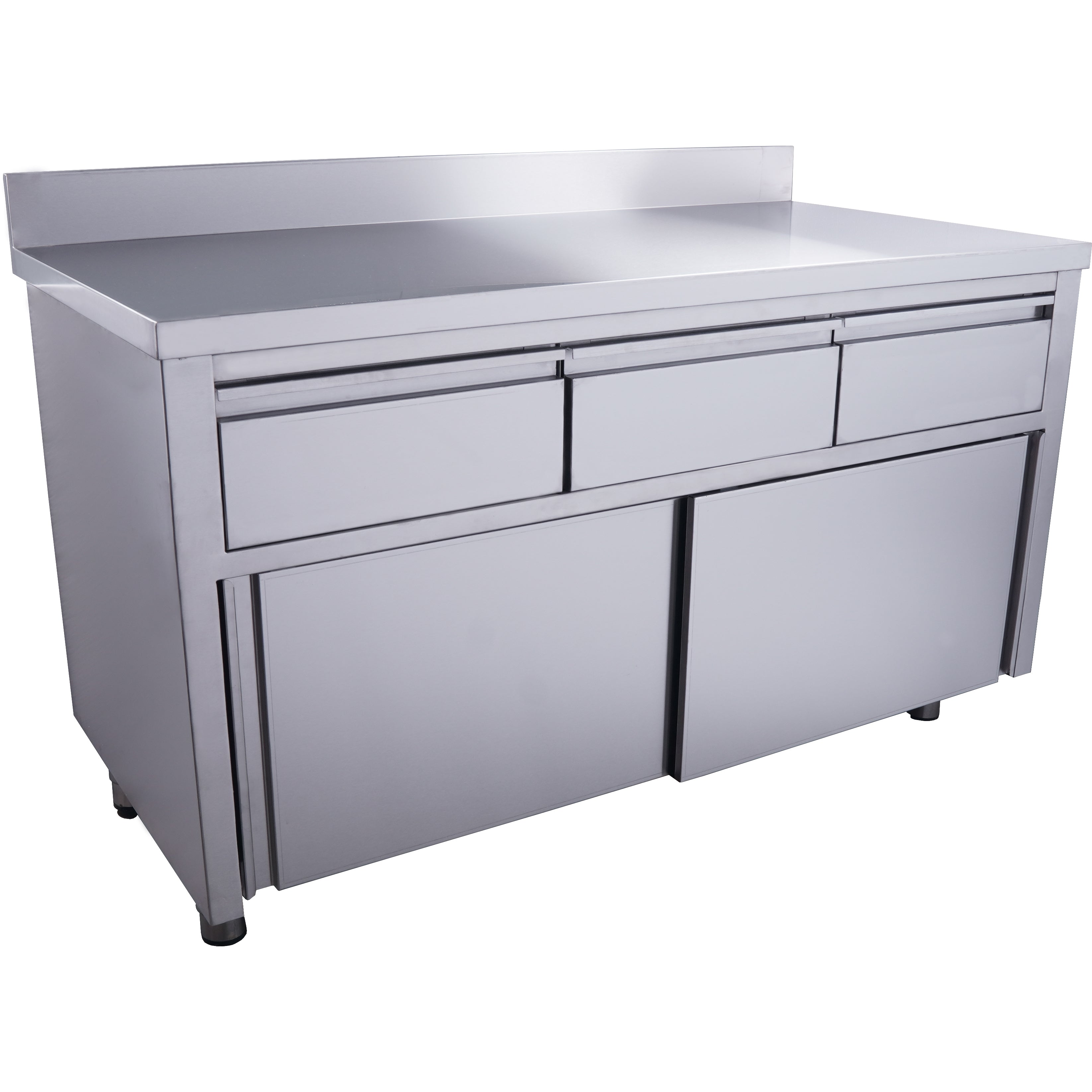 SARO Skjutdörrsskåp - 3 lådor 1600X700mm med riser