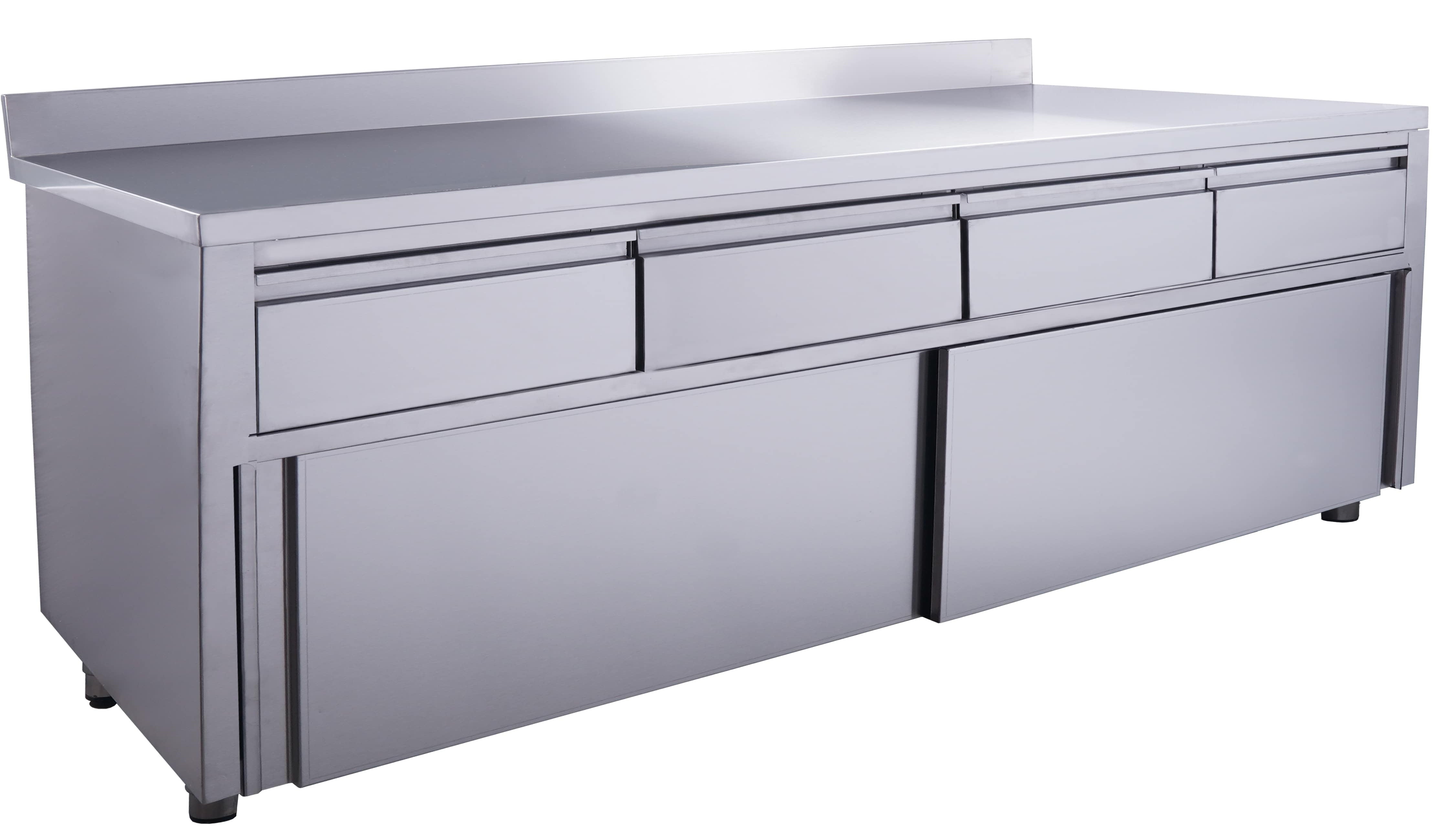 SARO Skjutdörrsskåp - 4 lådor 2000X700mm med riser