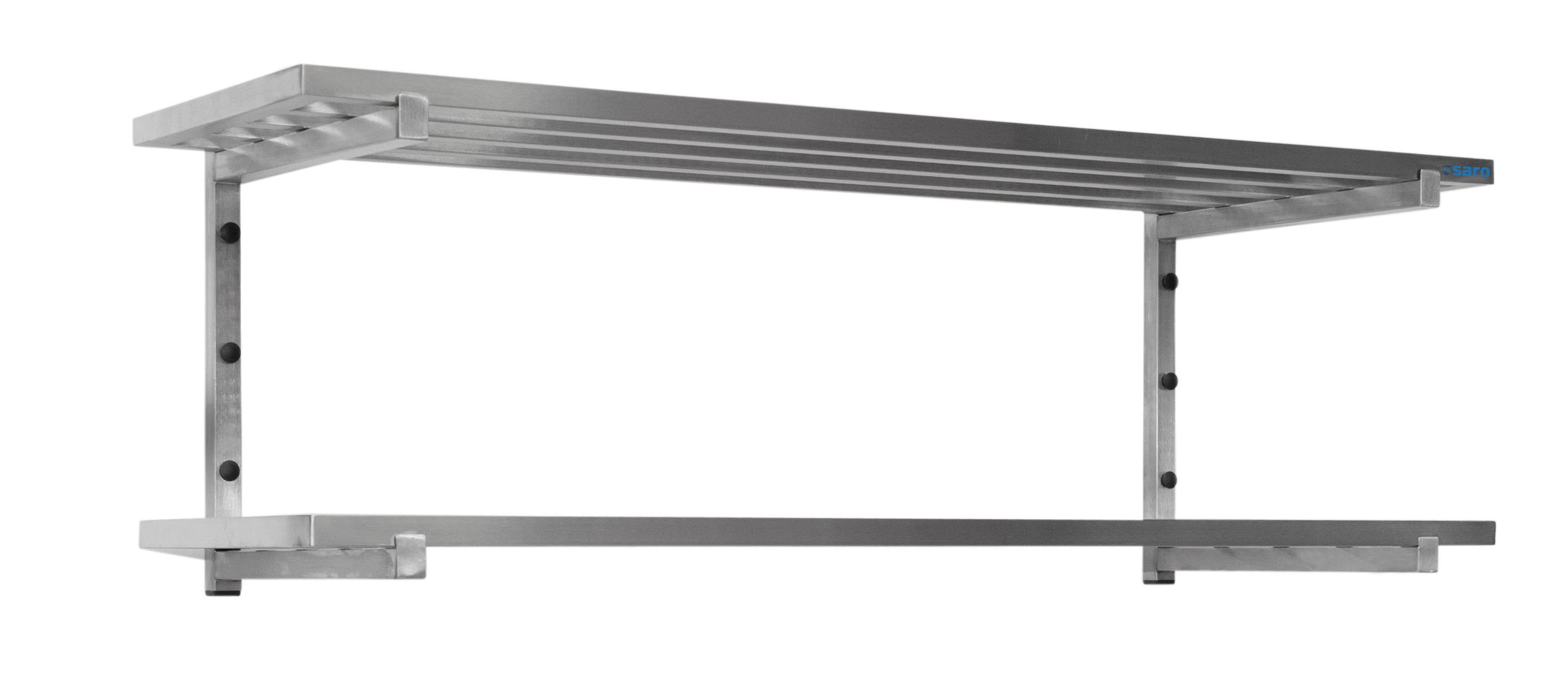 SARO Vägghyllor med stag, 2 hyllplan, 1400mm