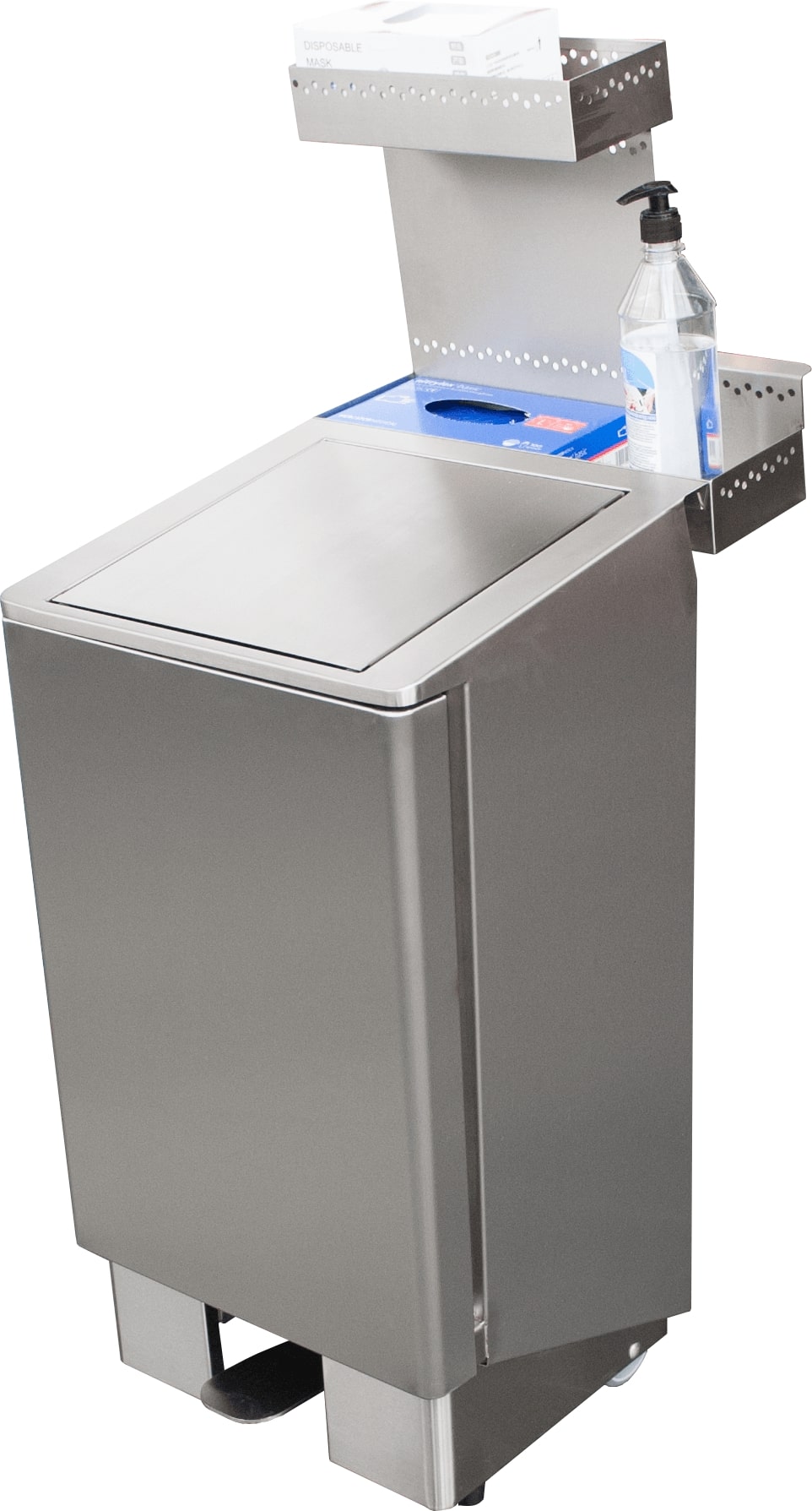 SARO Rostfri soptunna med hydraulisk spjäll modeller APOLLO 60 ltr