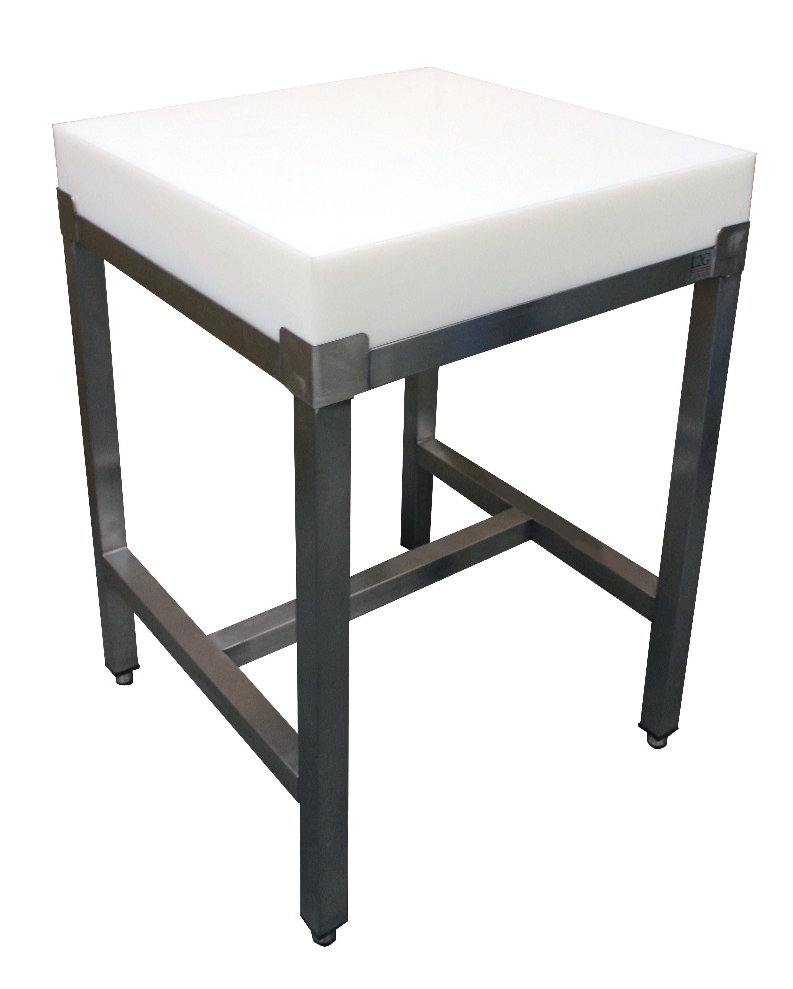 SARO Butcherblock med ram i rostfritt stål 500x500 AISI 430