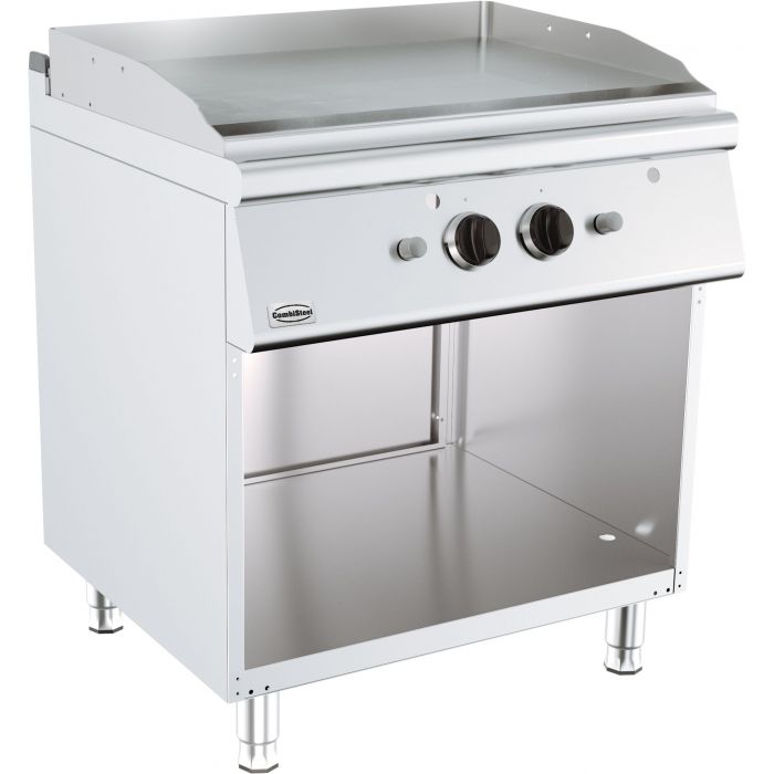 Stekplatta - Gas - Djup mm 700 - med dubbel underbord 