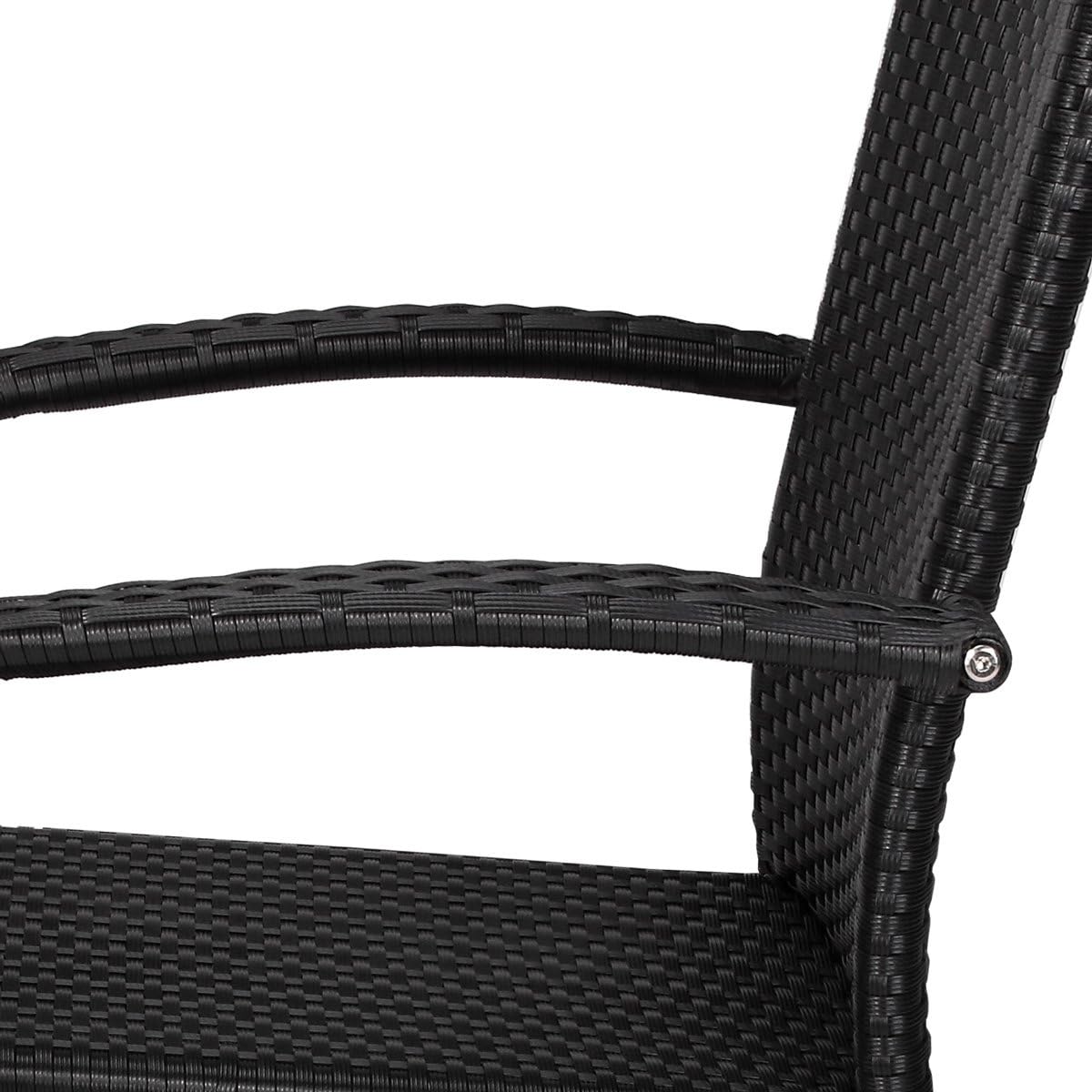 Bistrostolar - Svart - Polyrattan - 4 st (finns i flera färger)