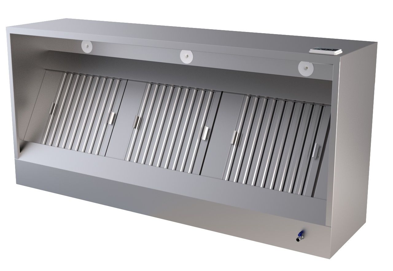 Industrihuv - m/motor - 240 cm bred - 95 cm djup