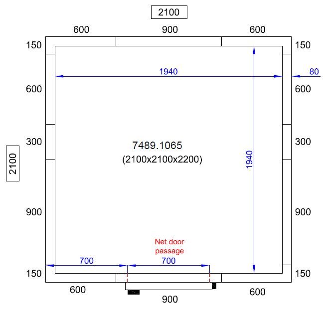Cold Room / Freezer Room - Proline - 150 x 210x 220 High