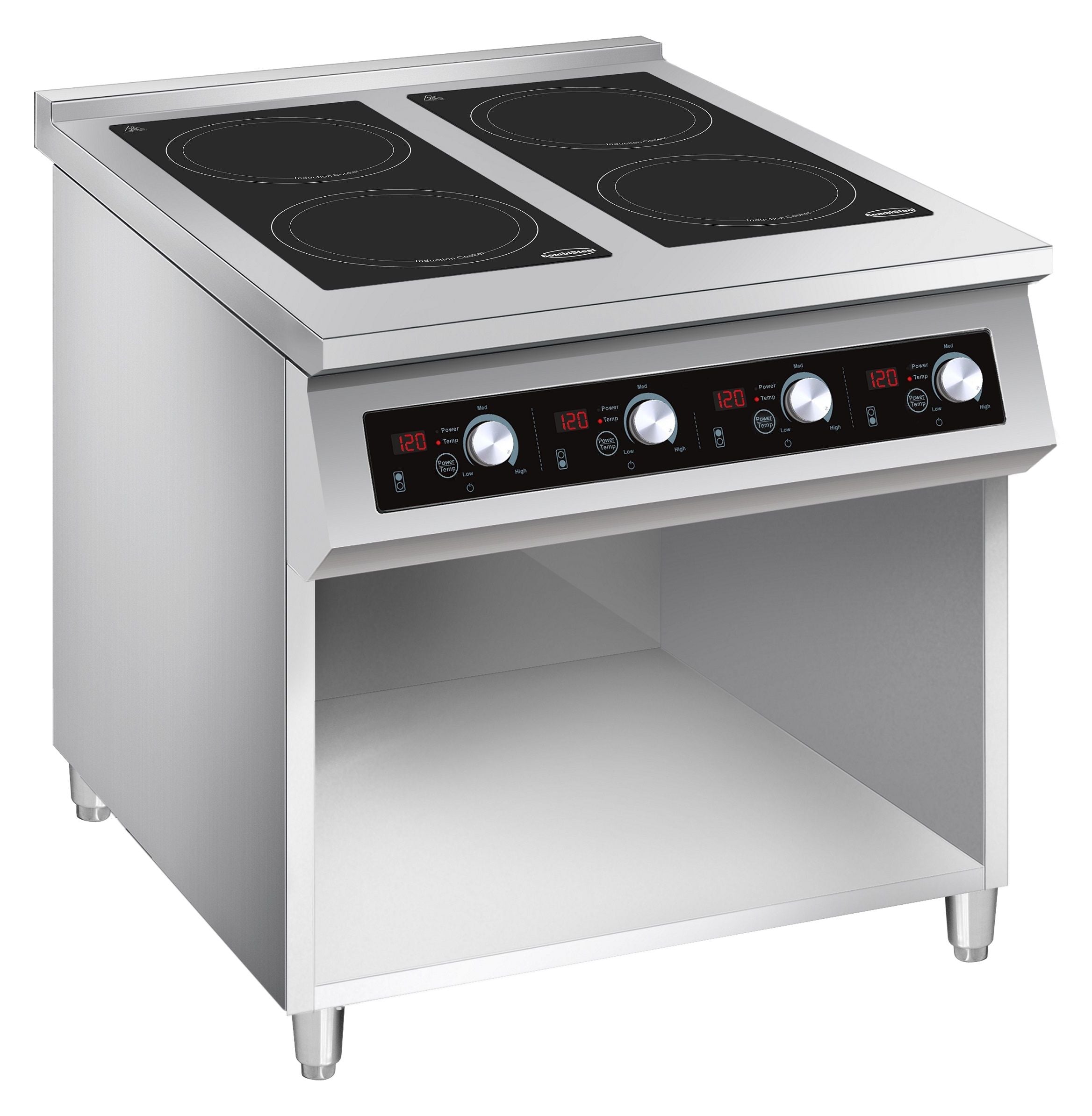 Induktionskokare - 4 plattor - 4 x 3,5 kW - 400 volt