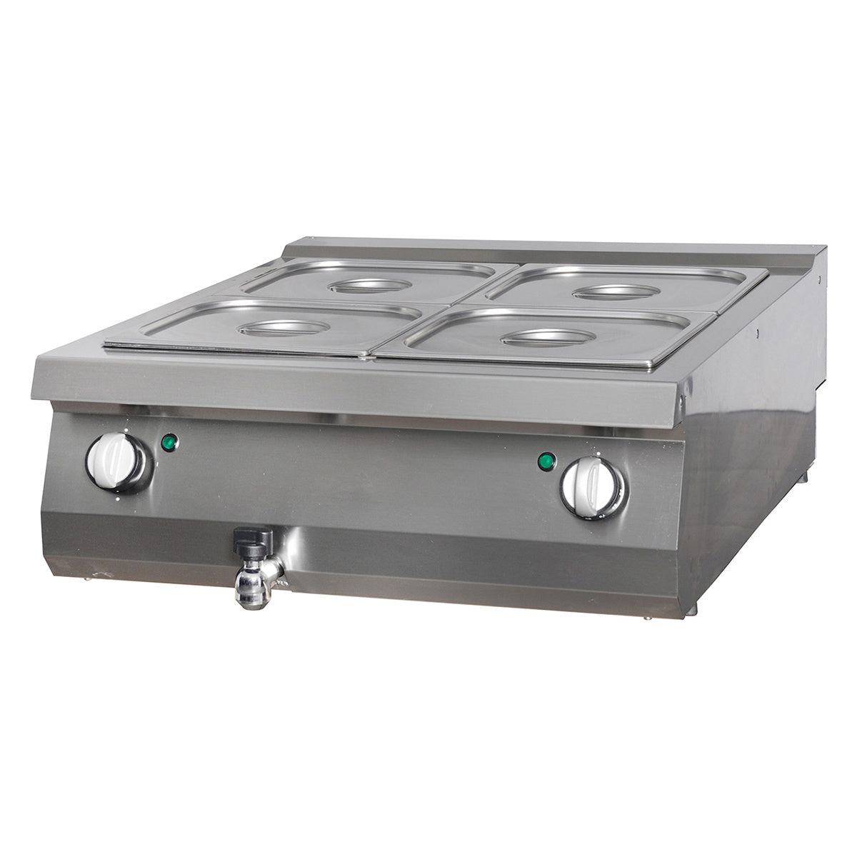 Premium Bain Marie - Dubbel enhet - 90 cm djup - Elektrisk
