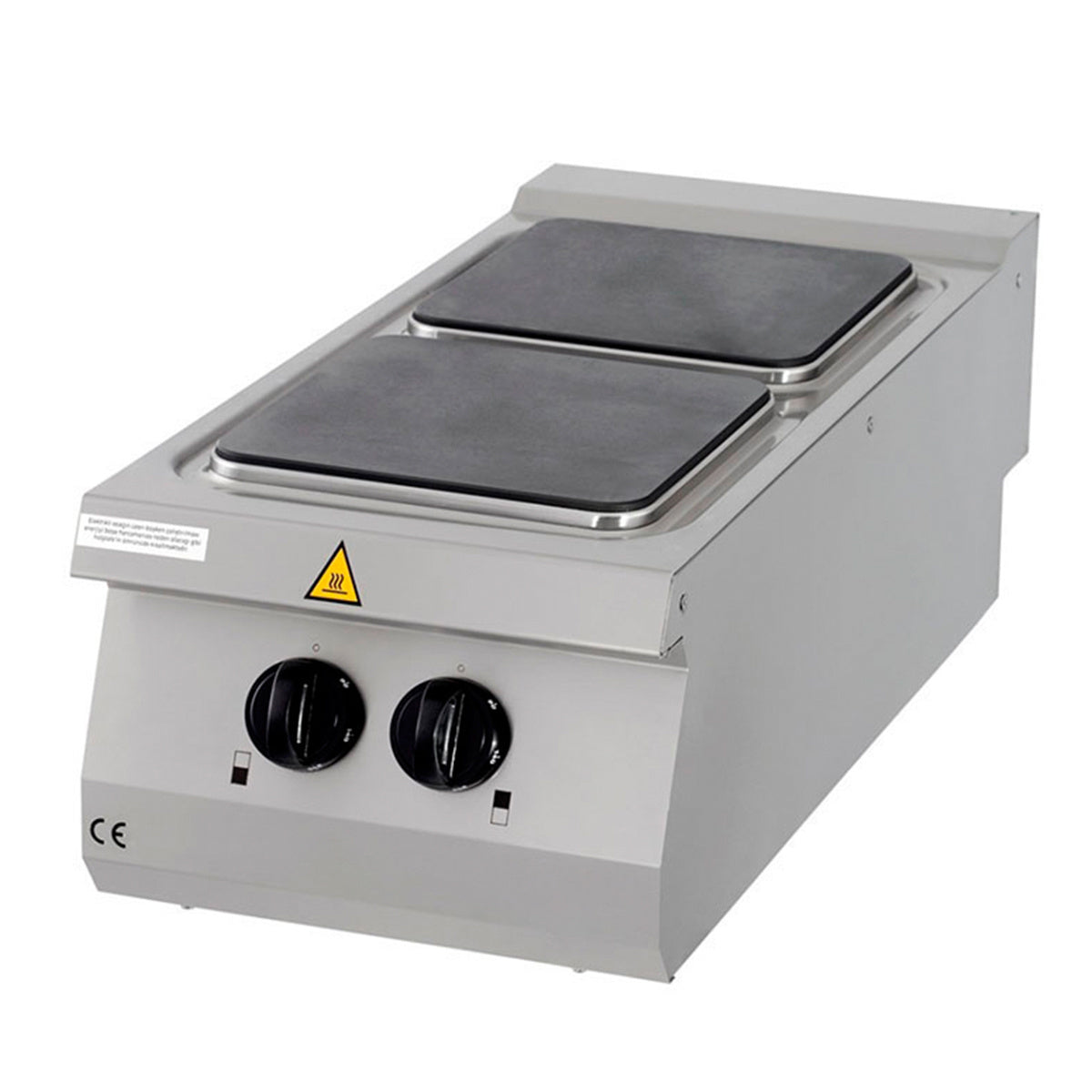 Premium spis - 2 brännare - Enkel enhet - 90 cm djup - El