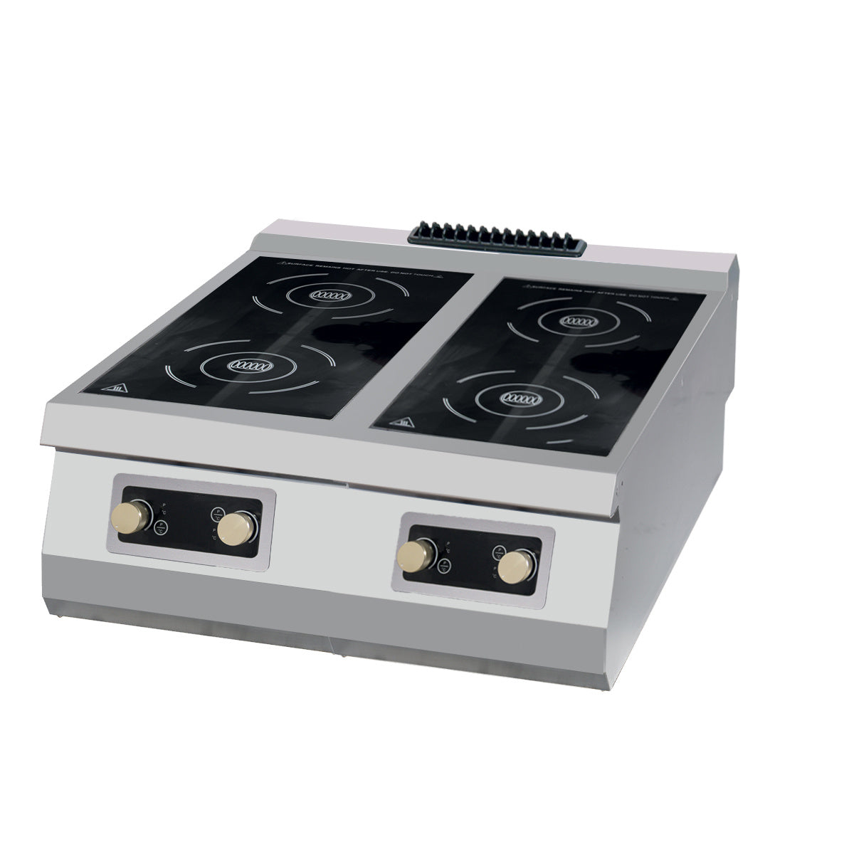 Premium induktionsspis - 4 brännare - Dubbel enhet - 90 cm djup - Elektrisk