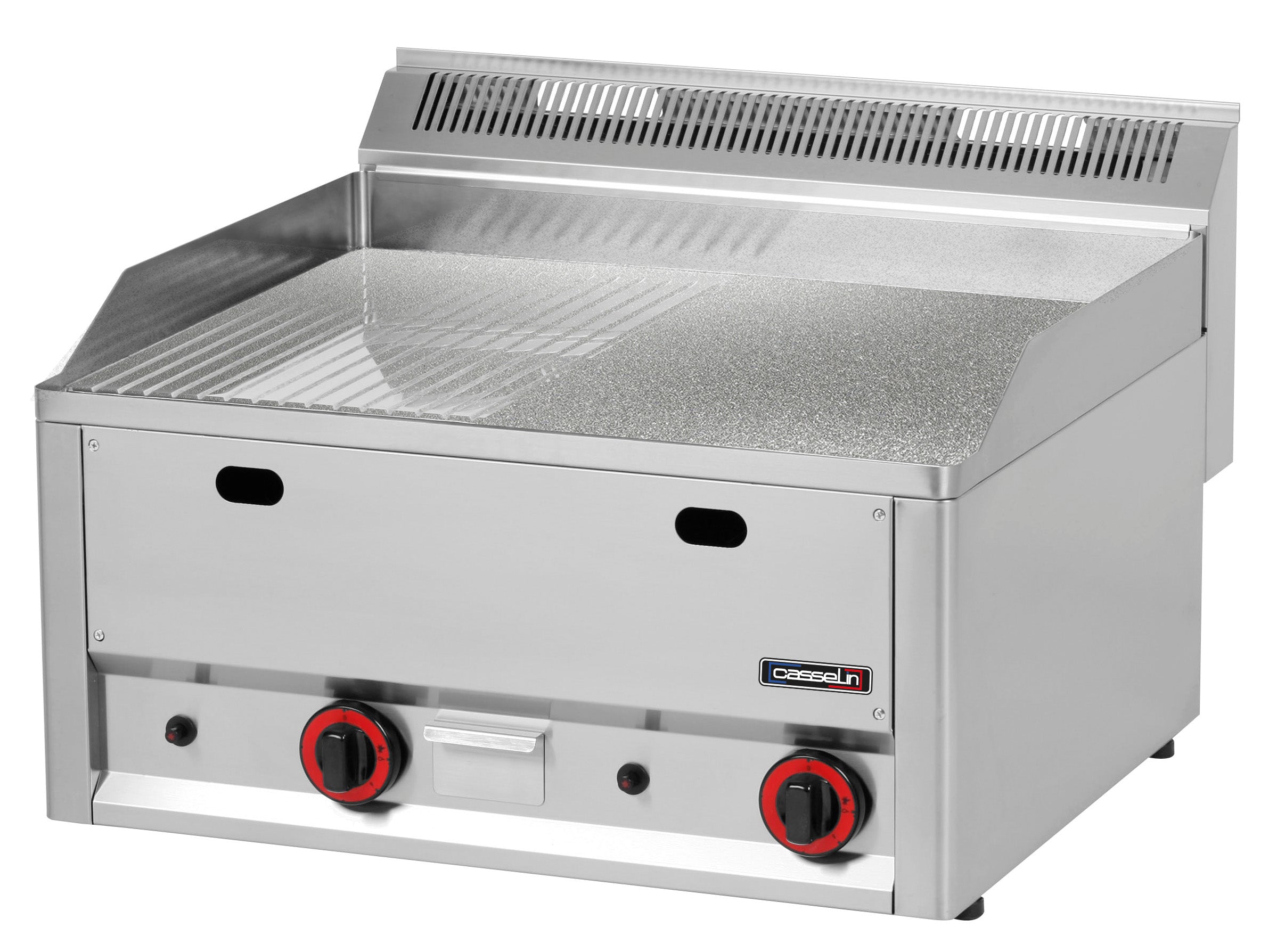 Gasgrillplatta Rillet, texturerad krom 99