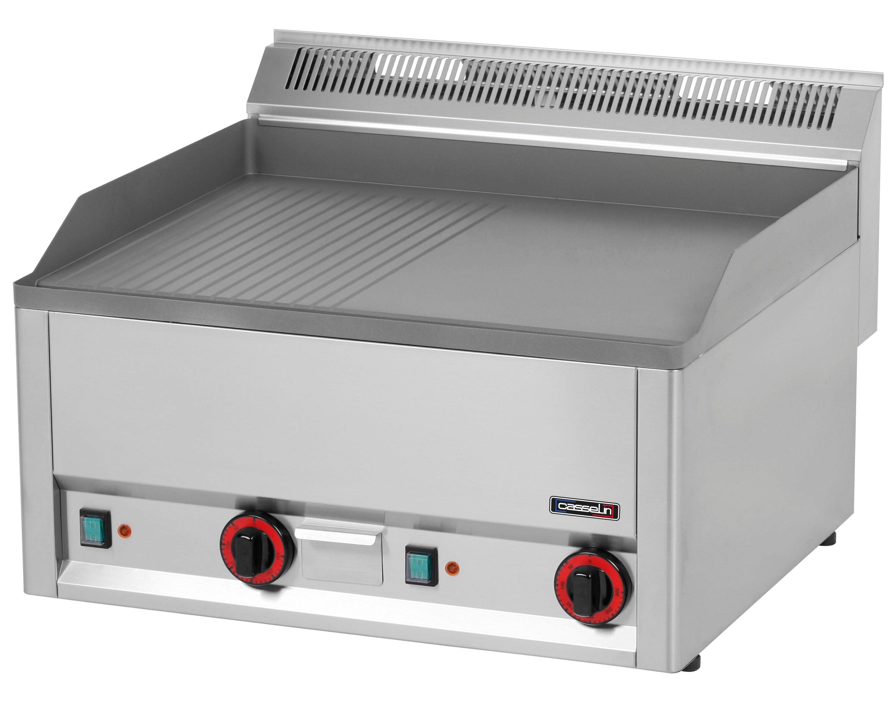 Grillplatta Rillet Slät Gjutjärn 66