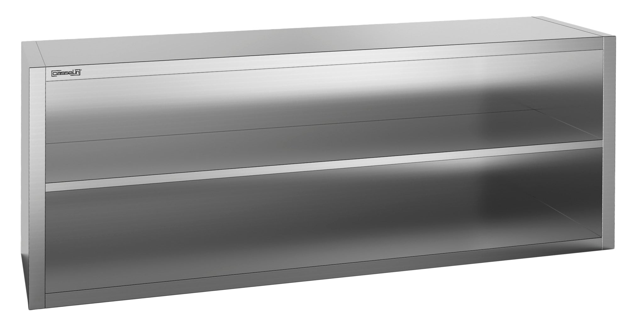 Öppen vägghylla i rostfritt stål 1200 mm