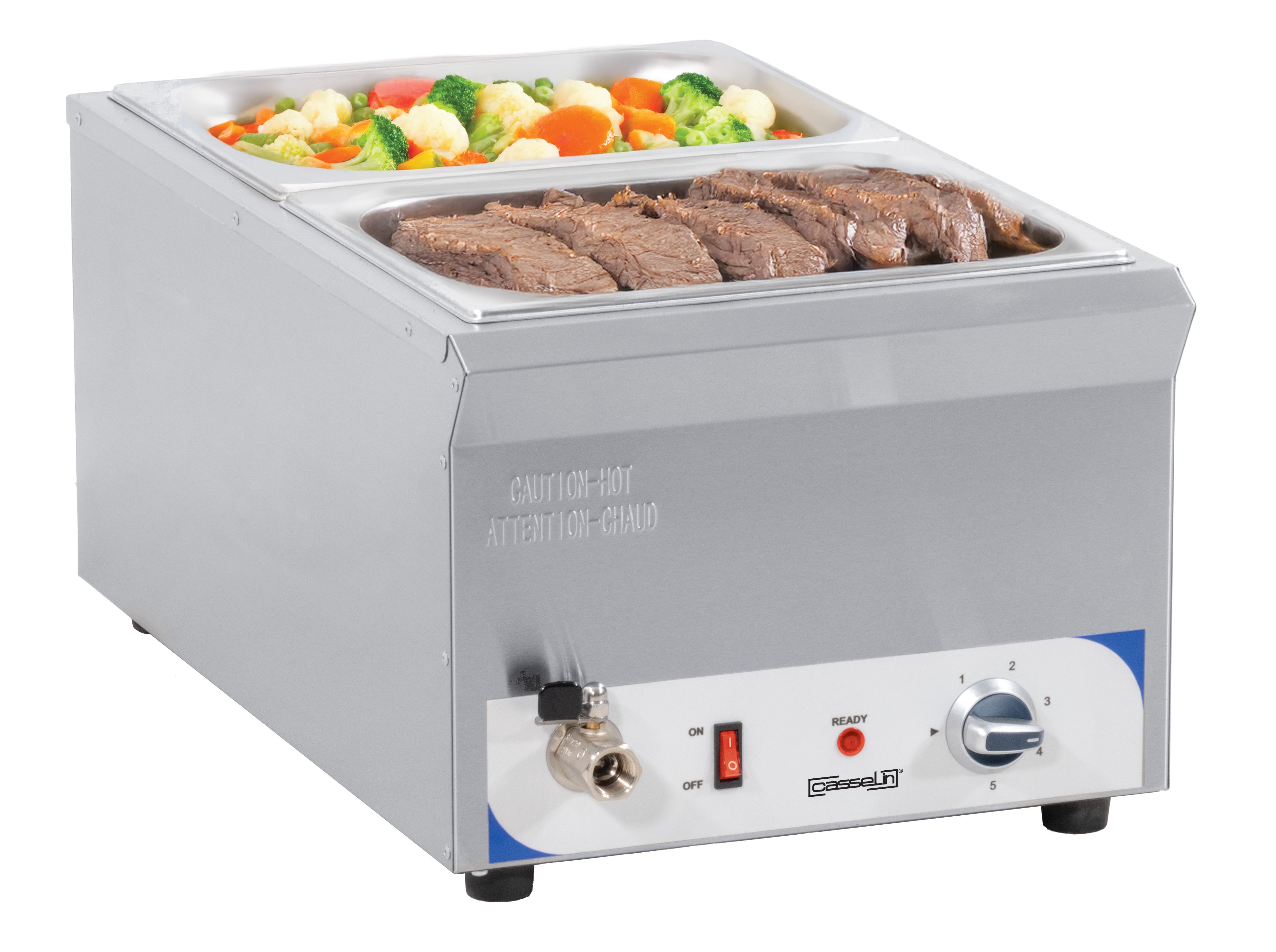 Bain-marie med avloppskran GN 1/1 - 150 mm