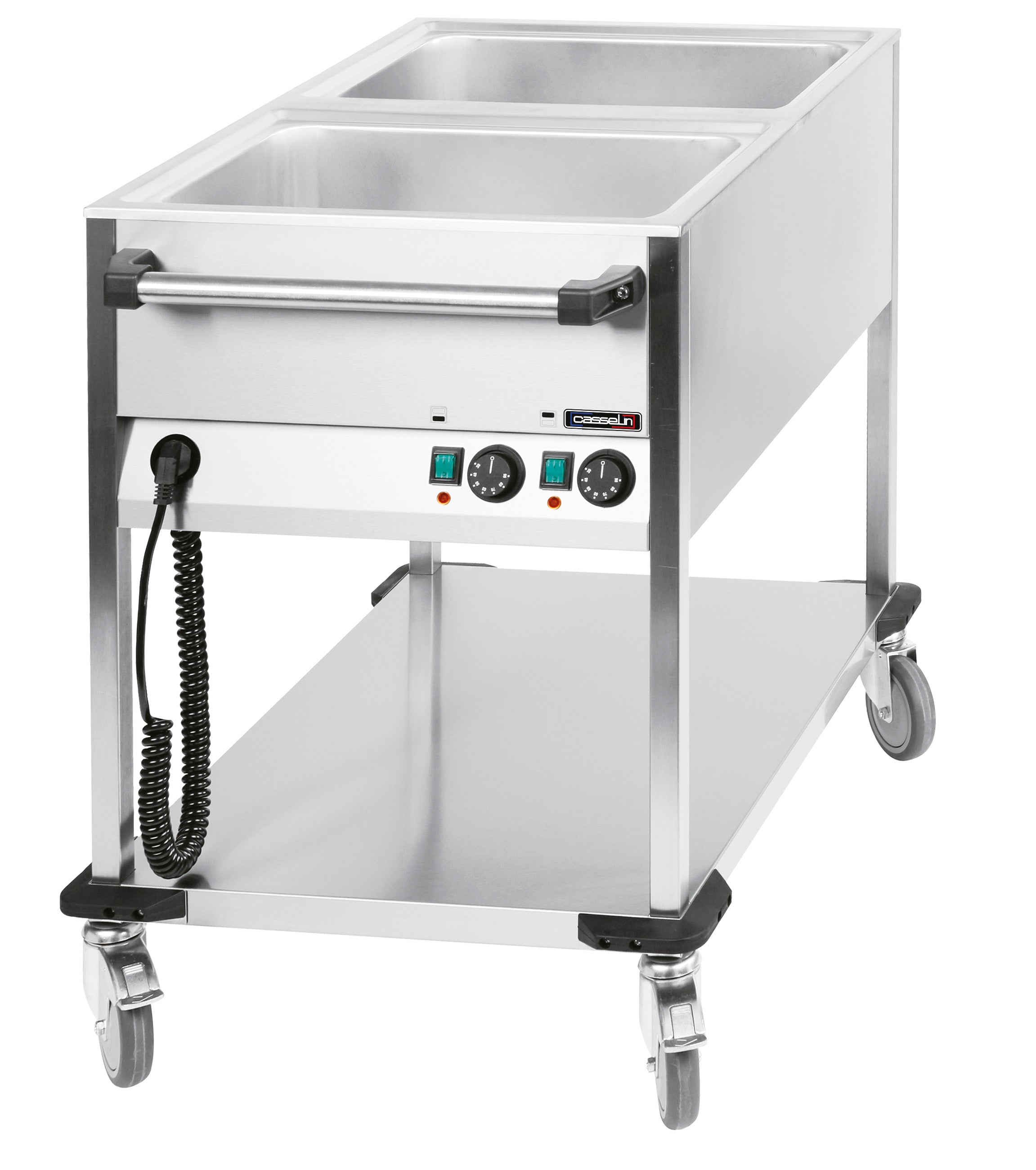 Bain-marie-vagn, vattenuppvärmd, 2 x GN 1/1