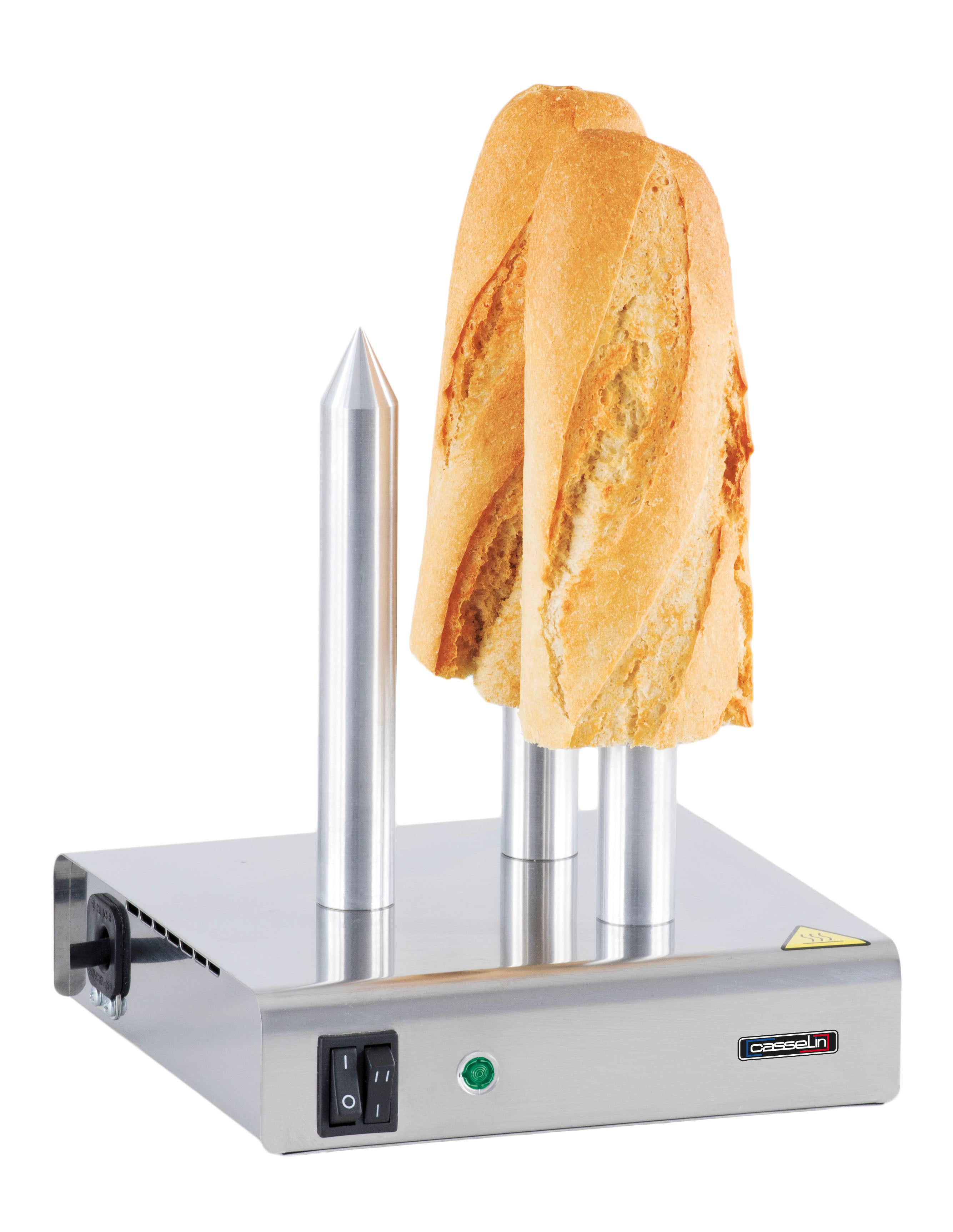 Hotdog-brödrost med 3 pinnar