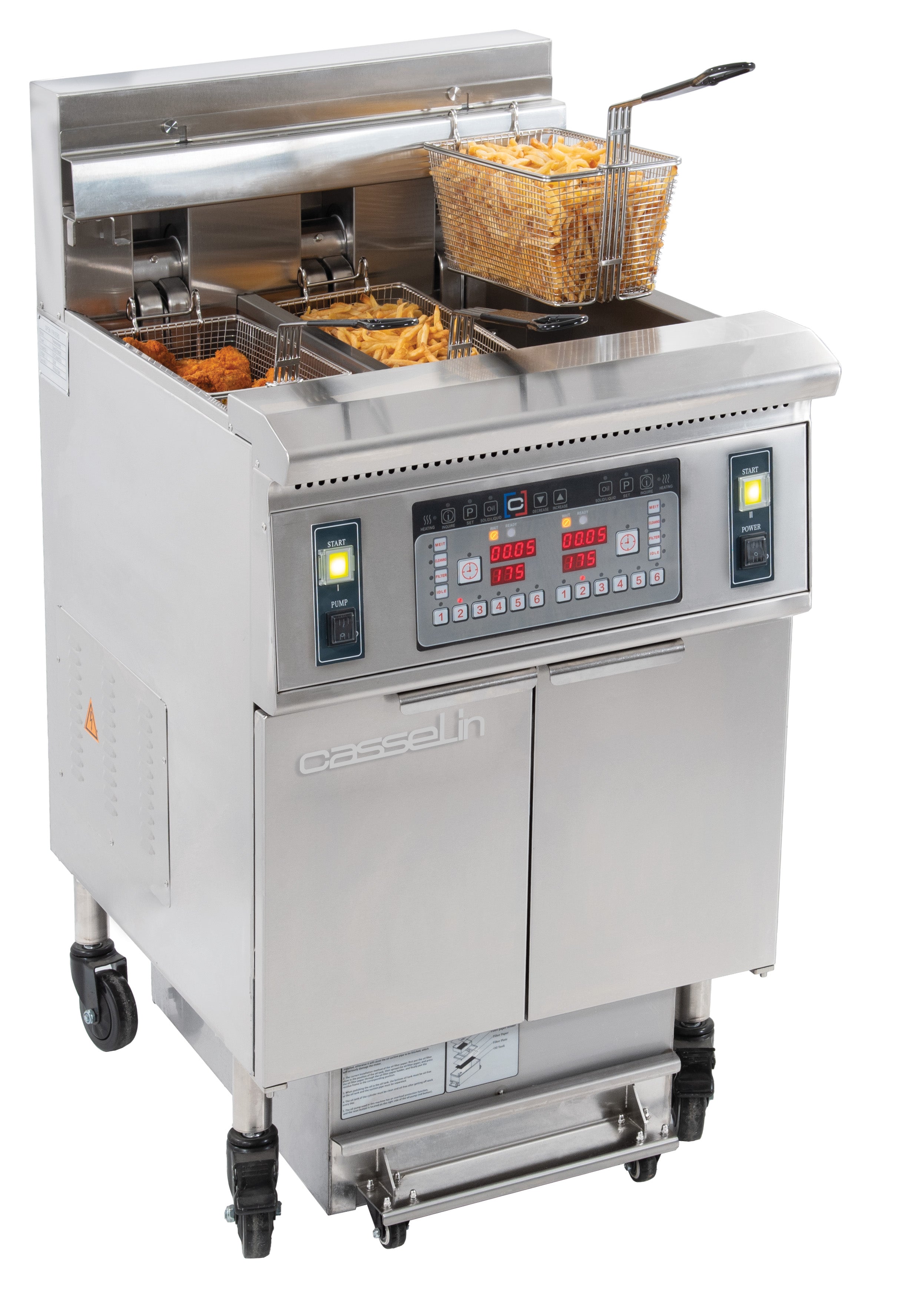 Elektrisk fritös med filtrering 12 + 22 liter 8,5+17kW
