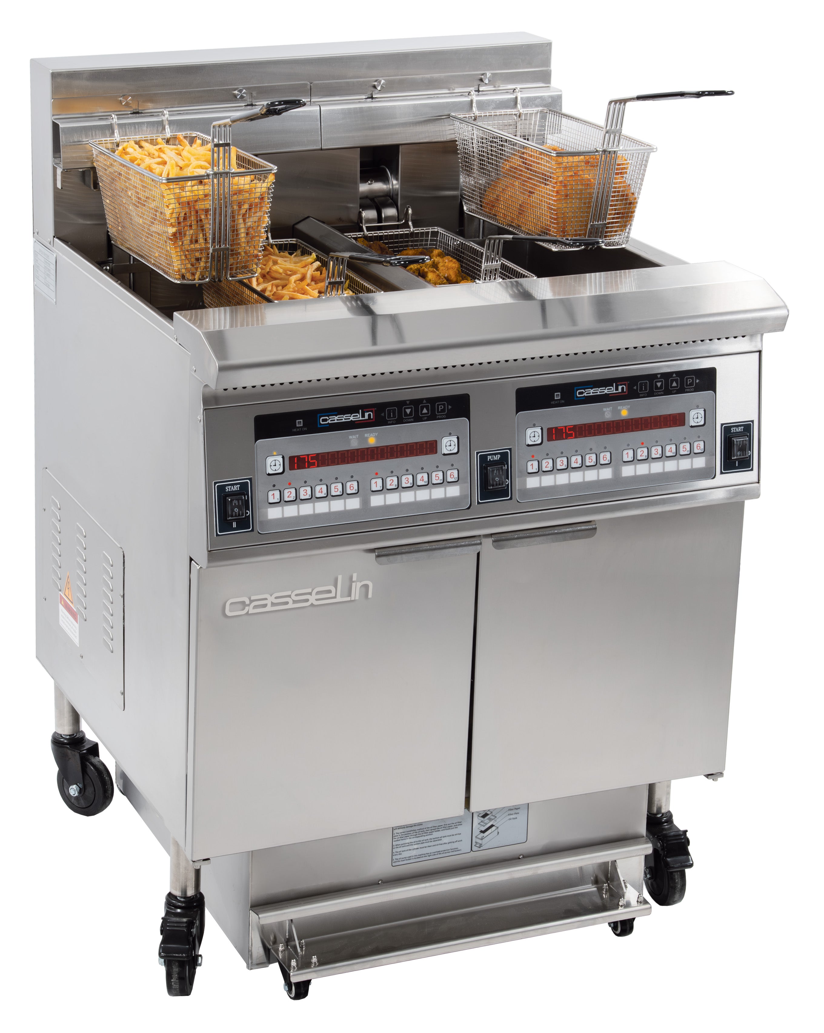 Elektrisk fritös med filtrering 2 x 22 liter 17+17kW