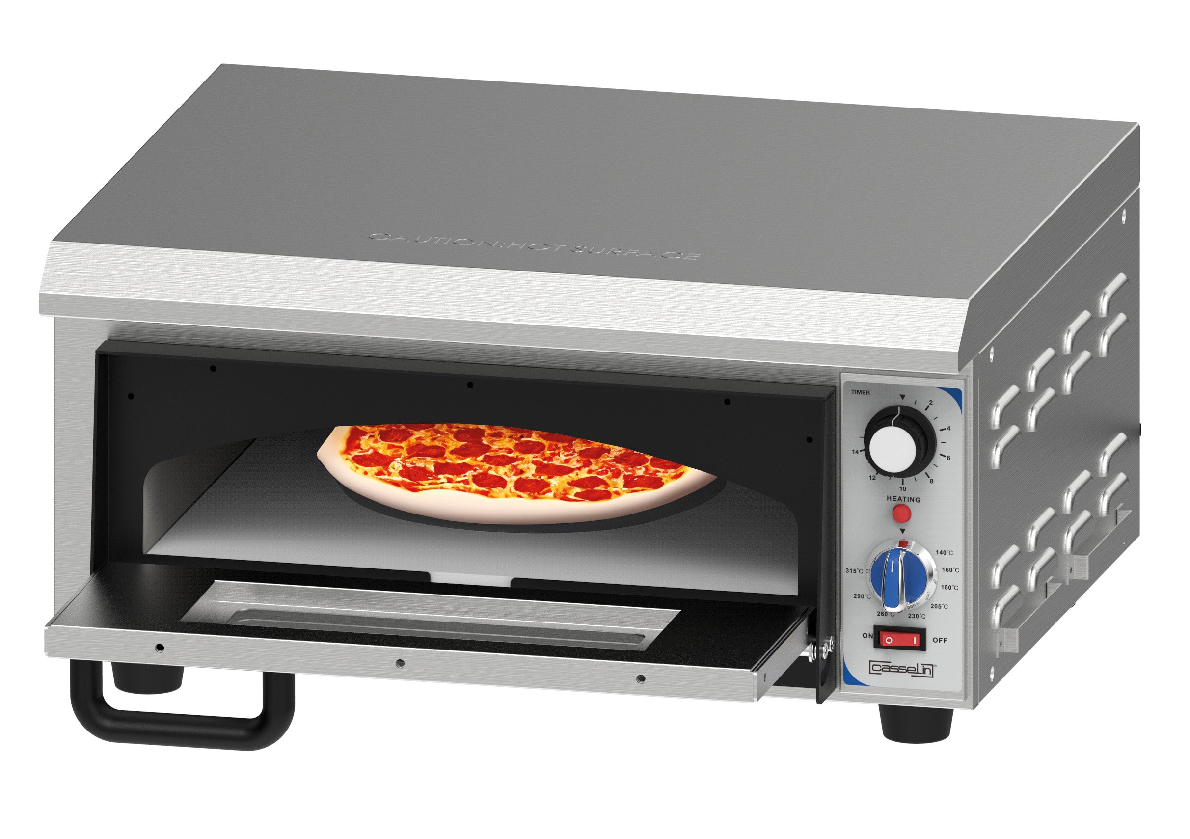 Elektrisk pizzaugn med 1 kammare, 35 cm