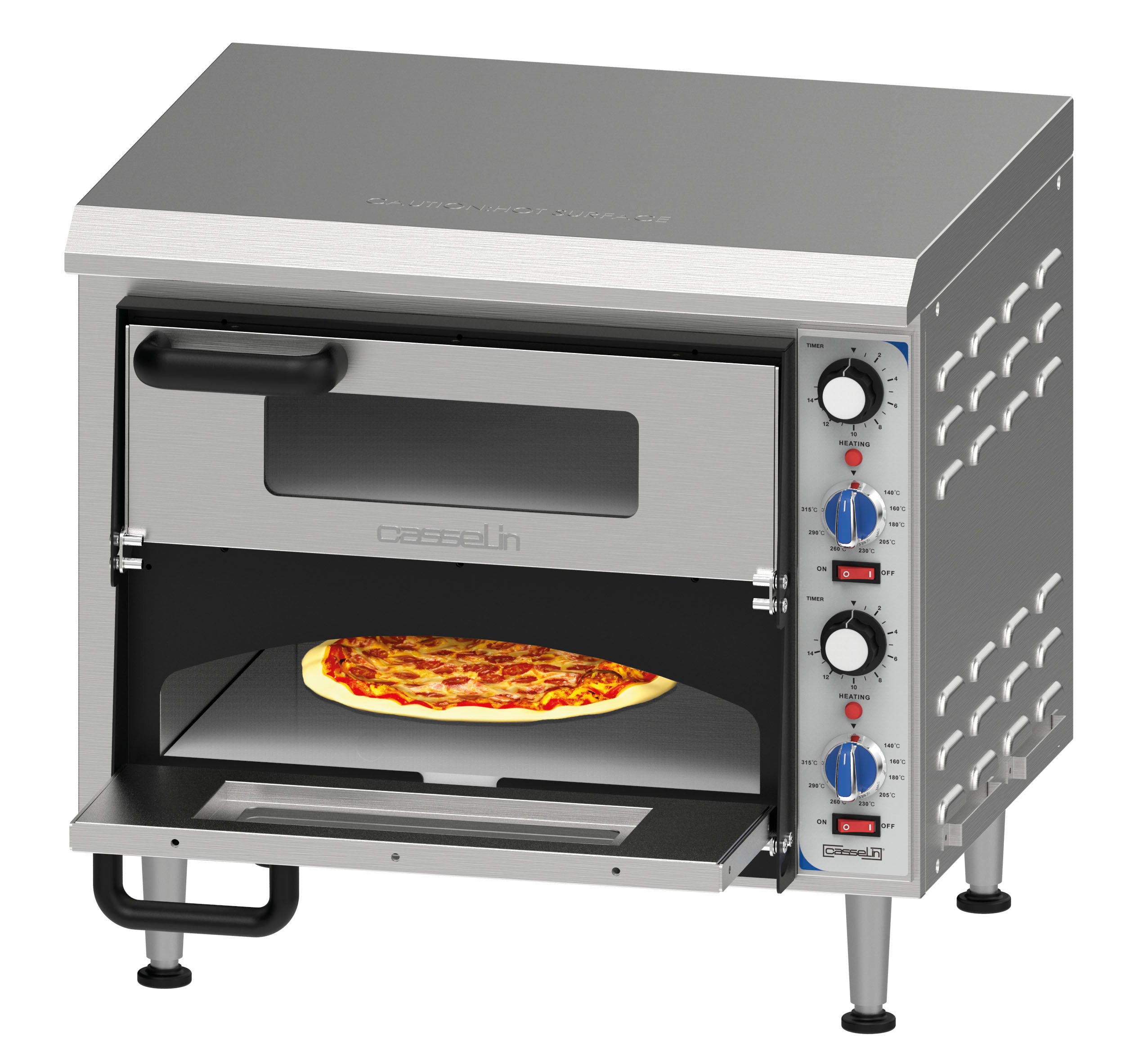 Elektrisk pizzaugn med 2 ugnskamrar, 35 cm