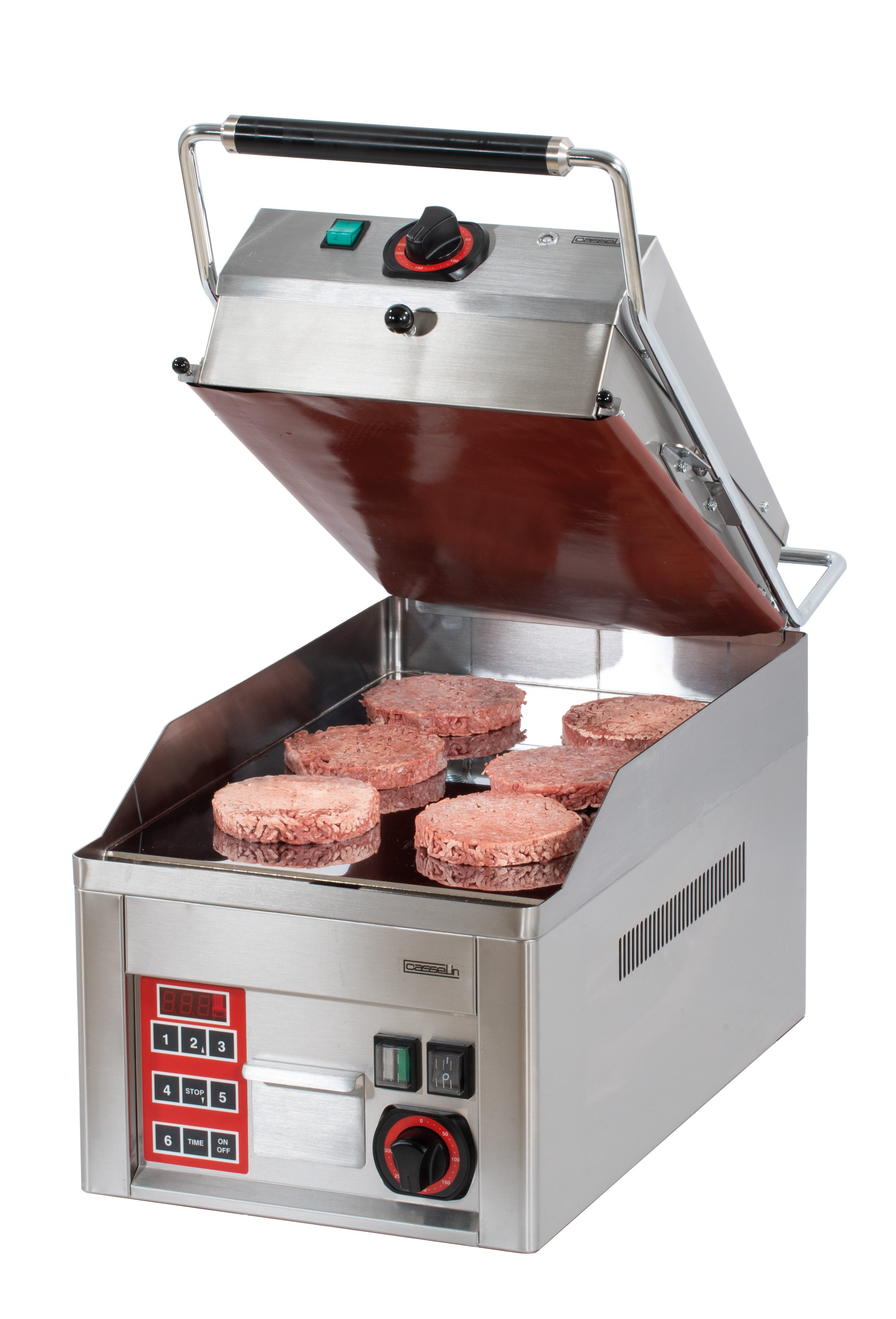 Elektrisk Clam kontaktgrill - Burgertillverkare - 6 burgare