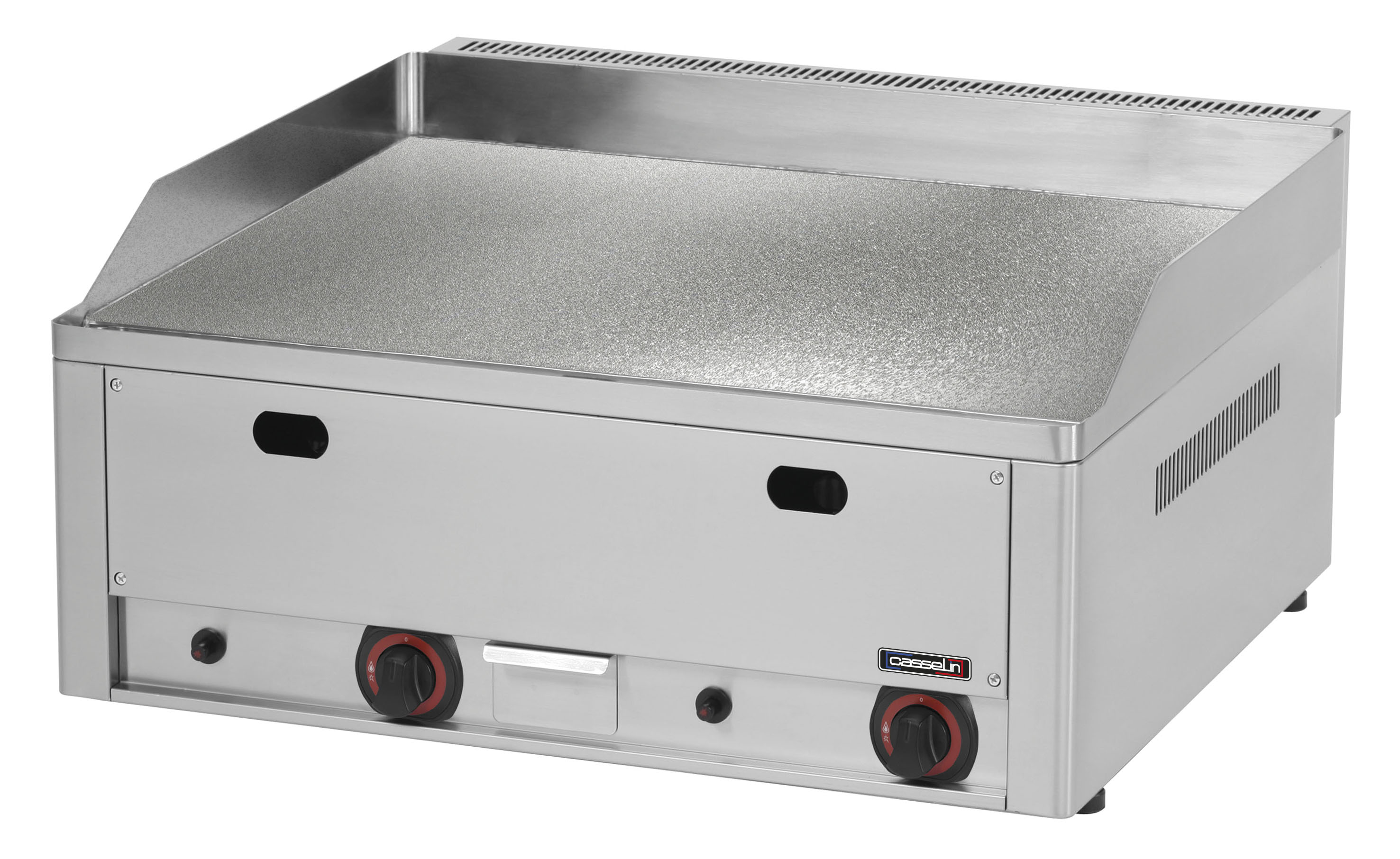 Gasstrukturerad grillplatta - krom 60