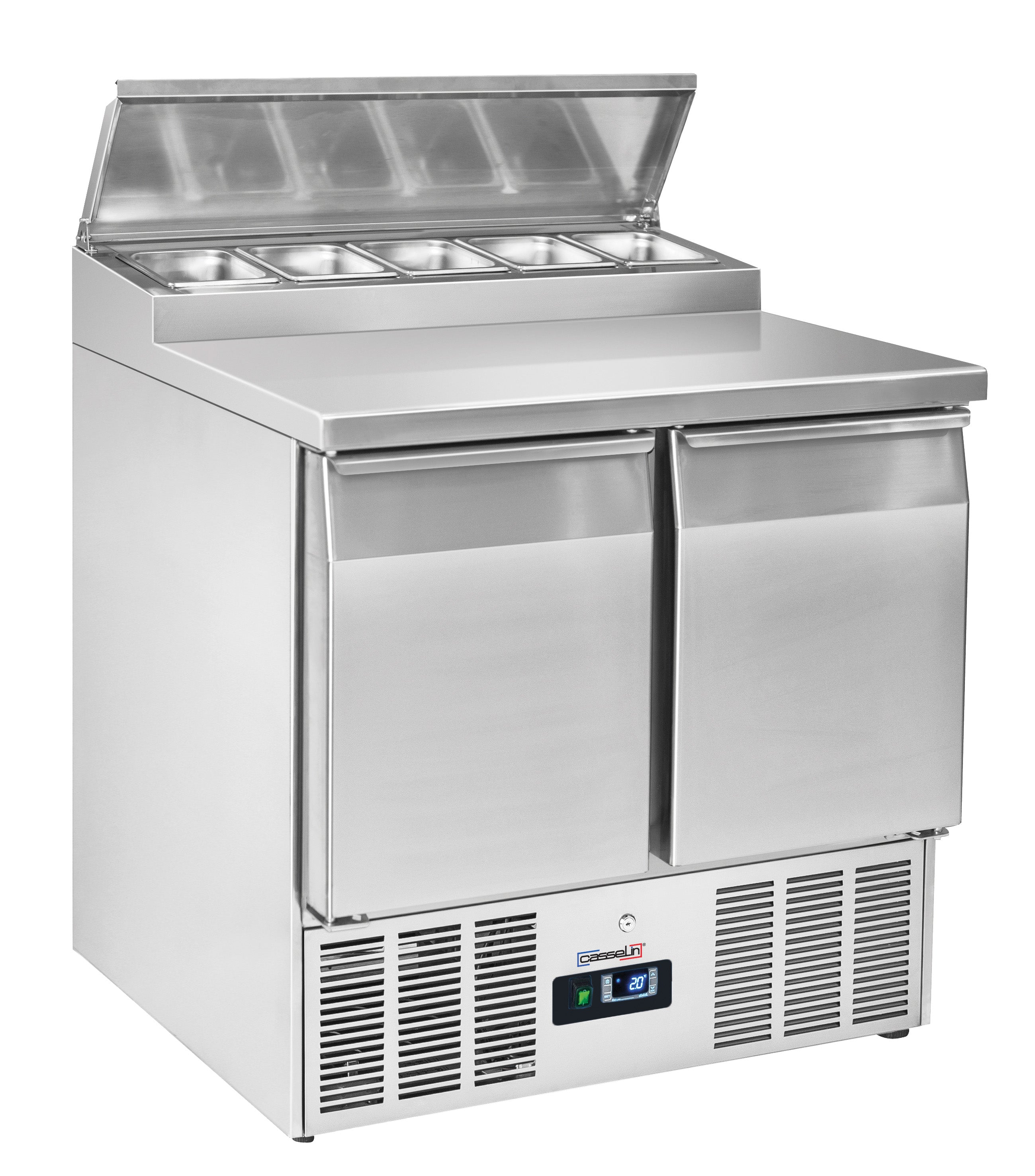 Saladette med 2 lådor, 5 x GN 1/6