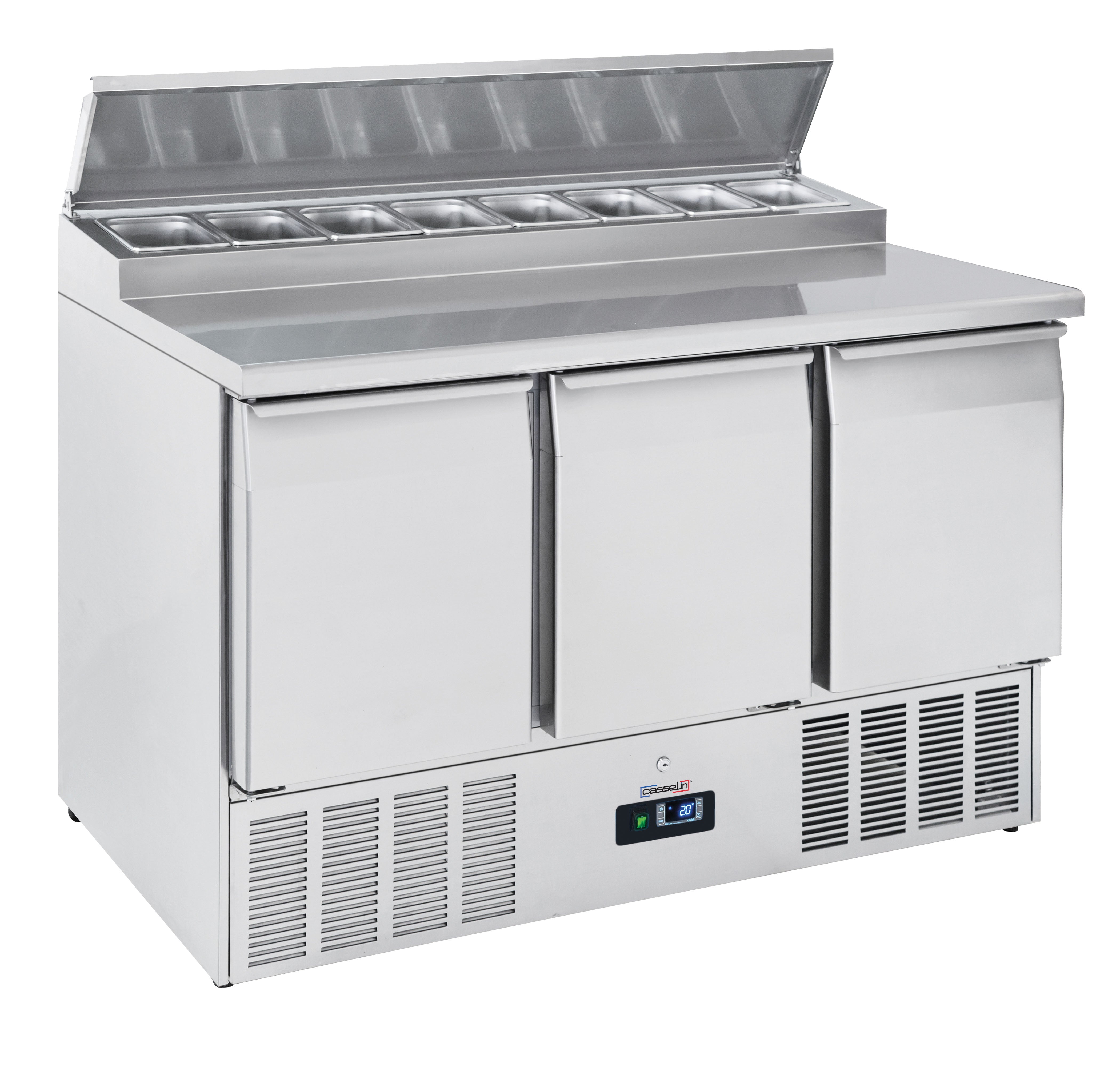 Saladette med 3 lådor, 8 x GN 1/6